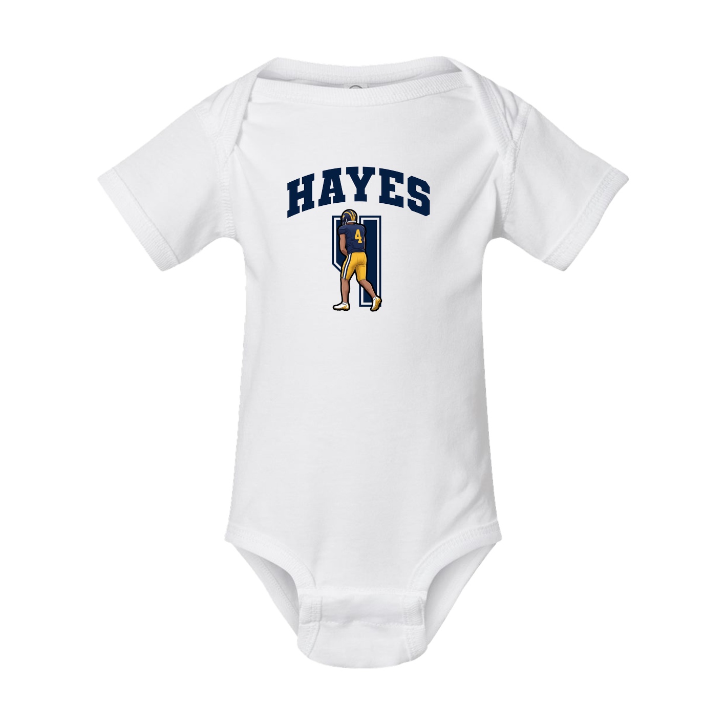 Baby Onesie — Number in White