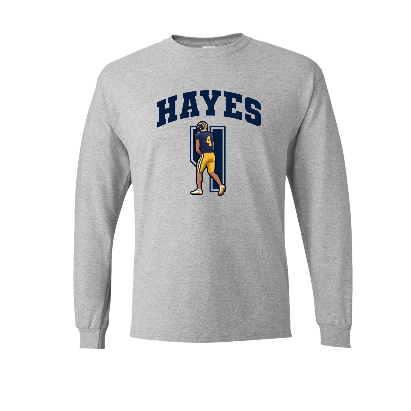 Long Sleeve Tee — Number in Grey