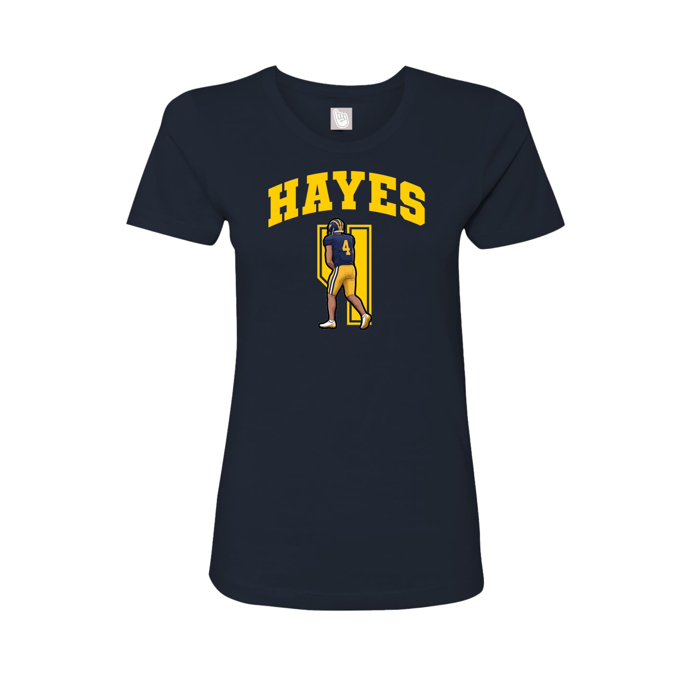 Fitted Women's Tee — Number in Navy