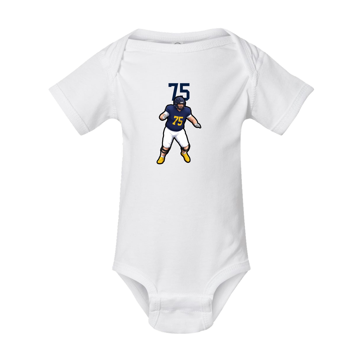 Baby Onesie — Number Top in White