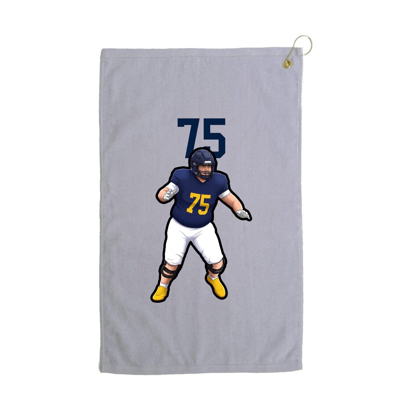 Golf Towel — Number Top in Grey