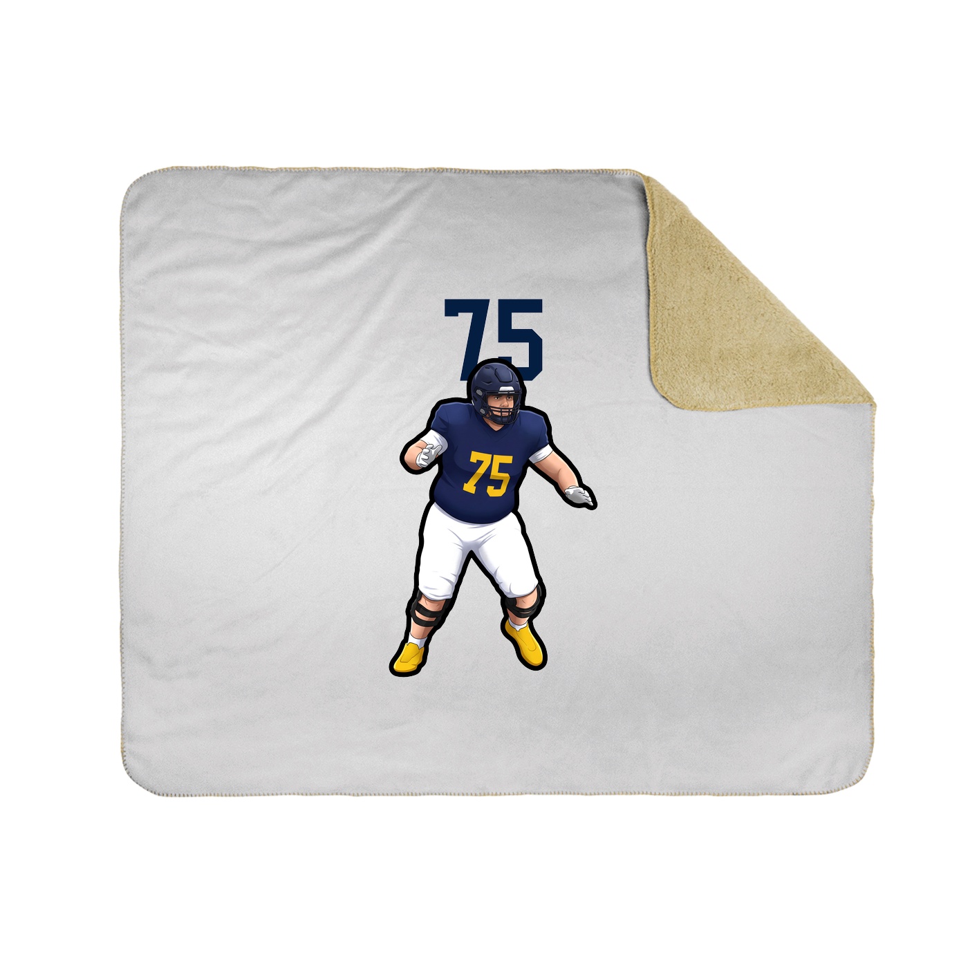 Throw Blanket — Number Top in White
