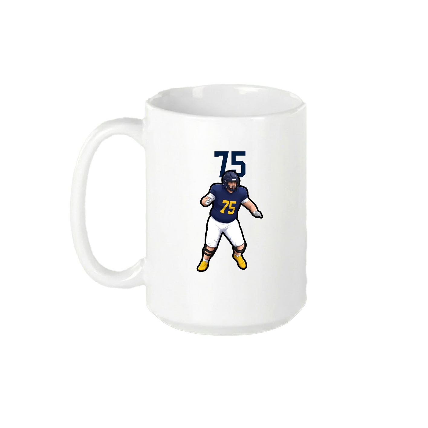 15oz Coffee Mug — Number Top in White