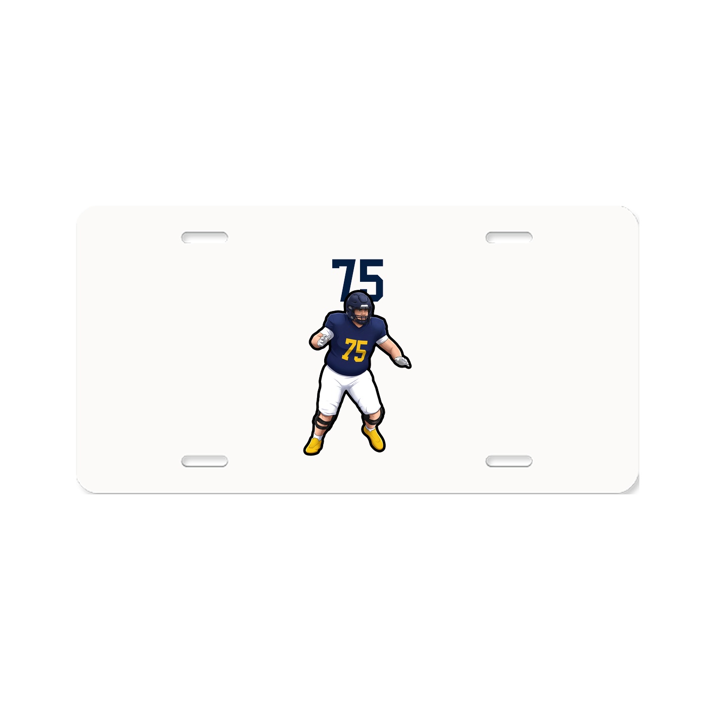License Plate — Number Top in Classic