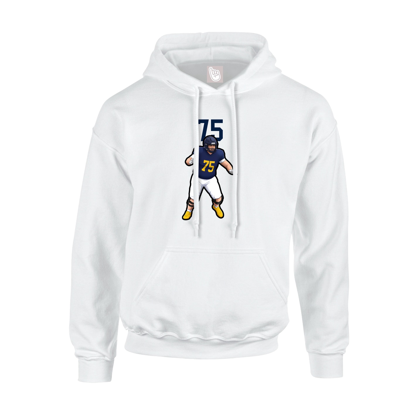 Hoodie — Number Top in White