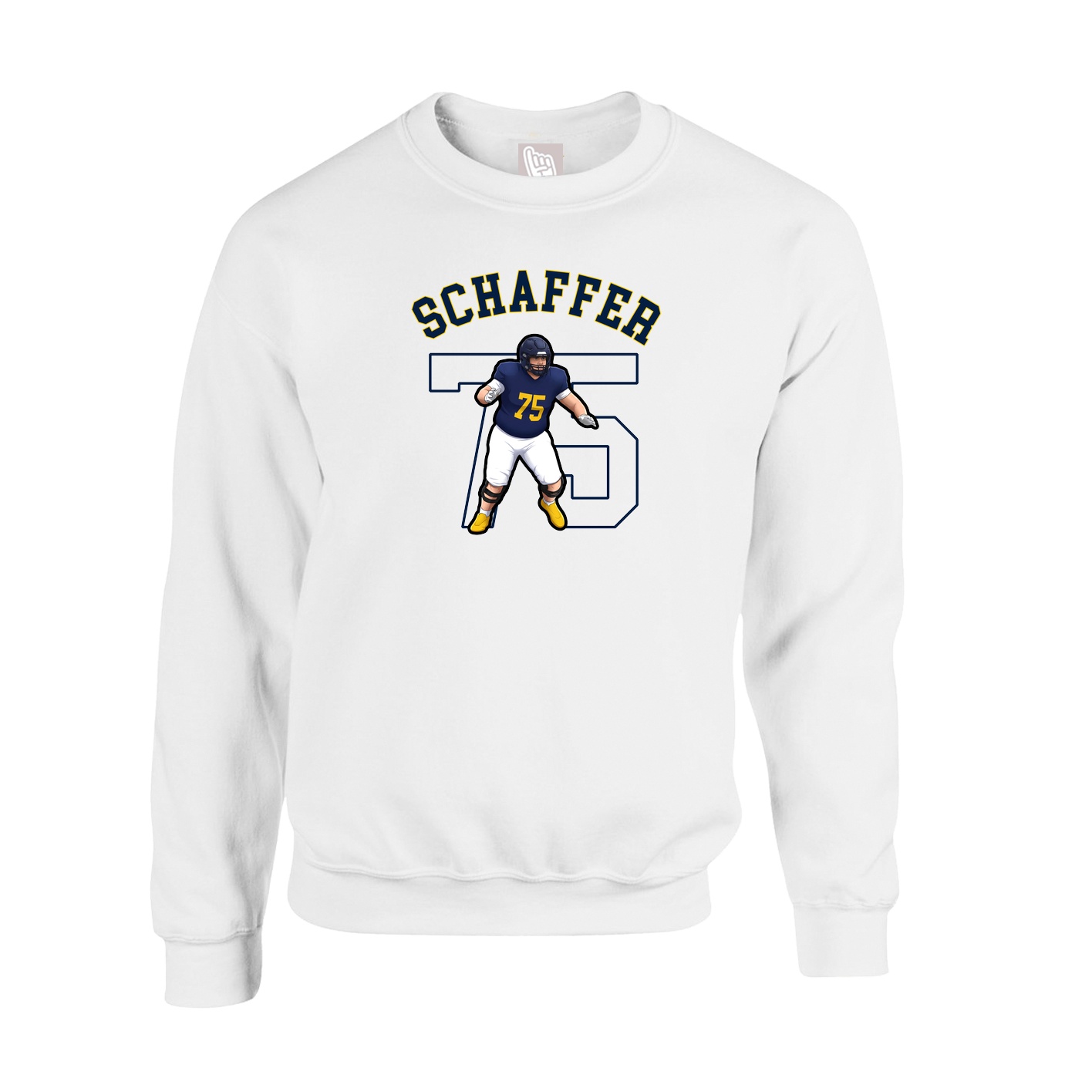 Fleece Crew — Shirsey Arch in White