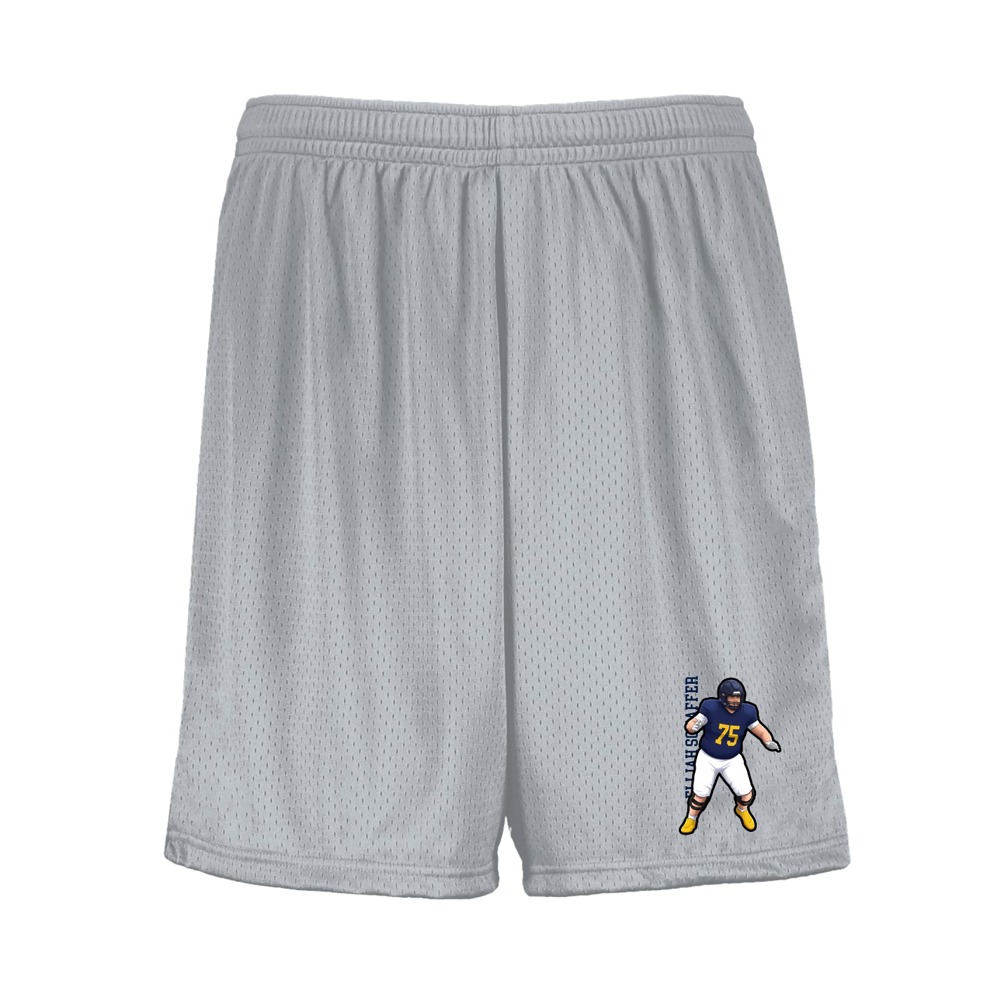 Shorts — Name Vertical in Silver