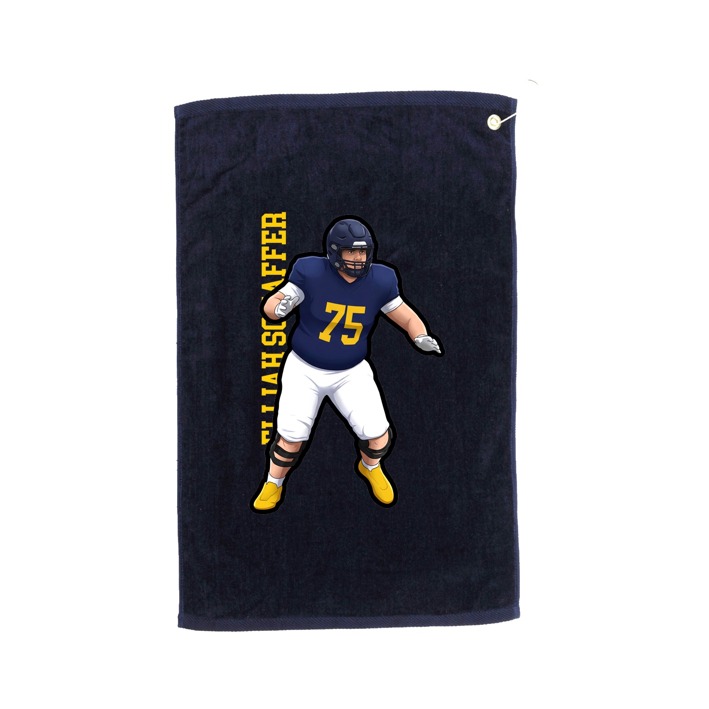 Golf Towel — Name Vertical in Navy