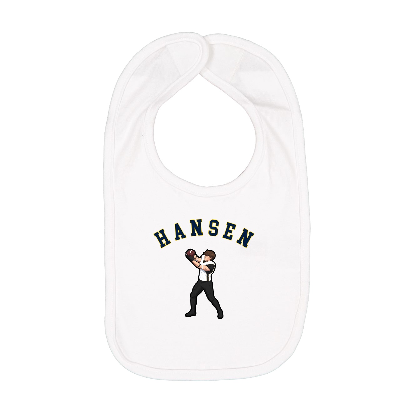 Infant Bib — Shirsey Arch in White