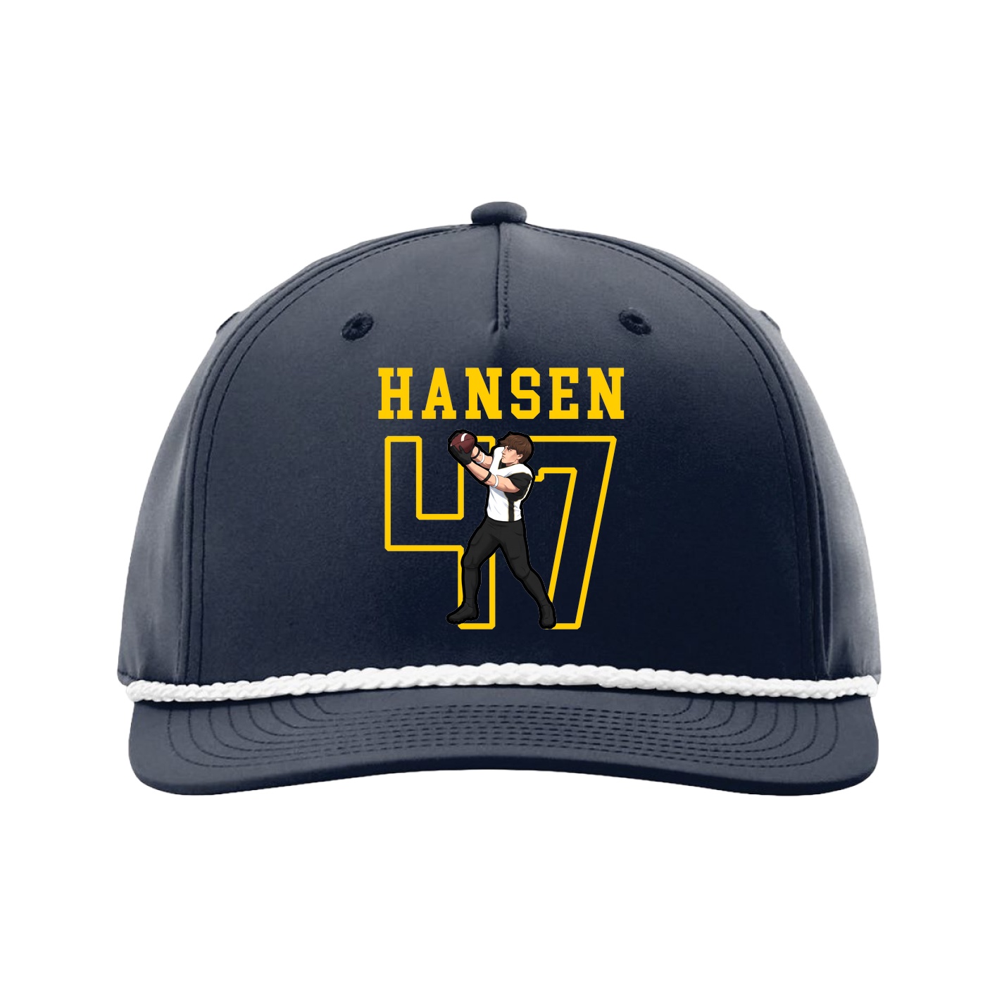 Five-Panel Classic Rope Cap — Shirsey in Navy