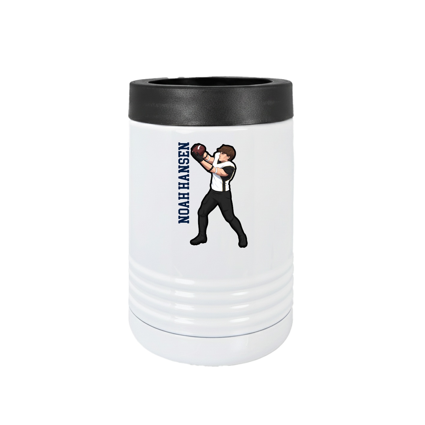 Beverage Holder — Name Vertical in White