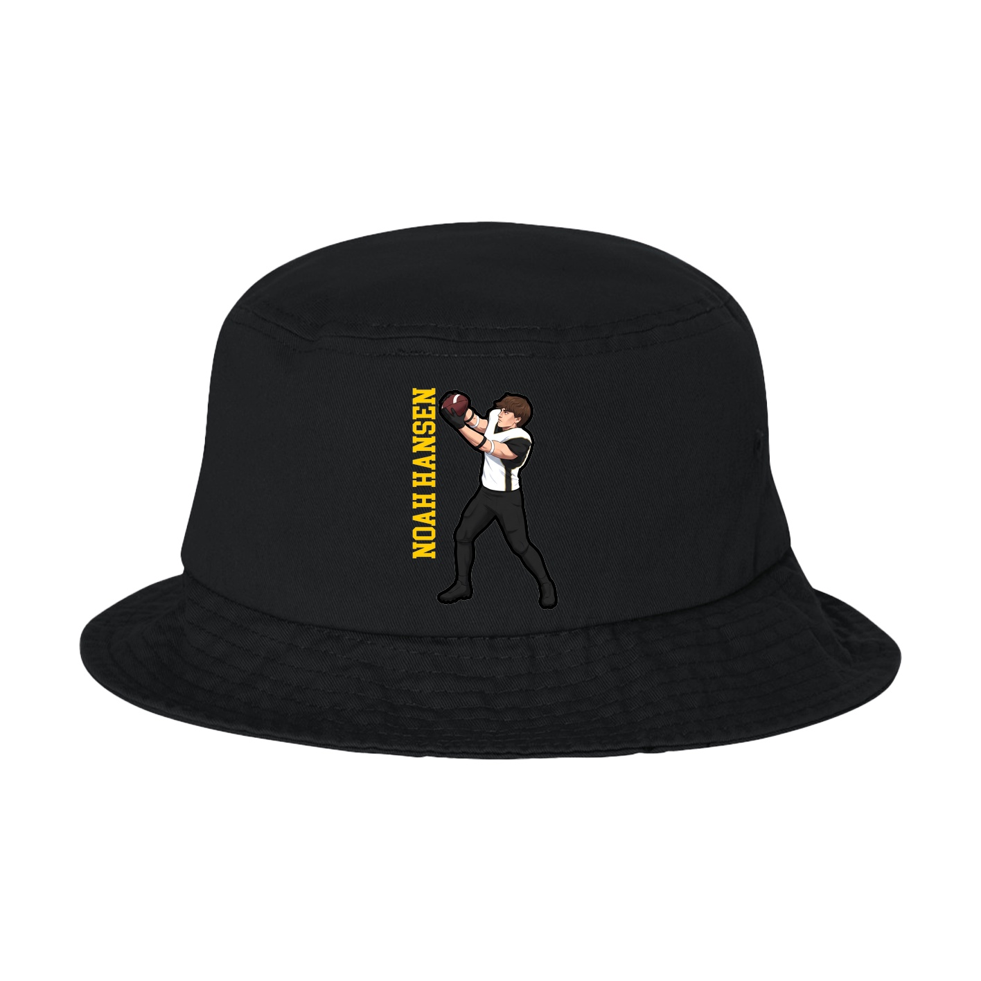 Bucket Cap — Name Vertical in Black