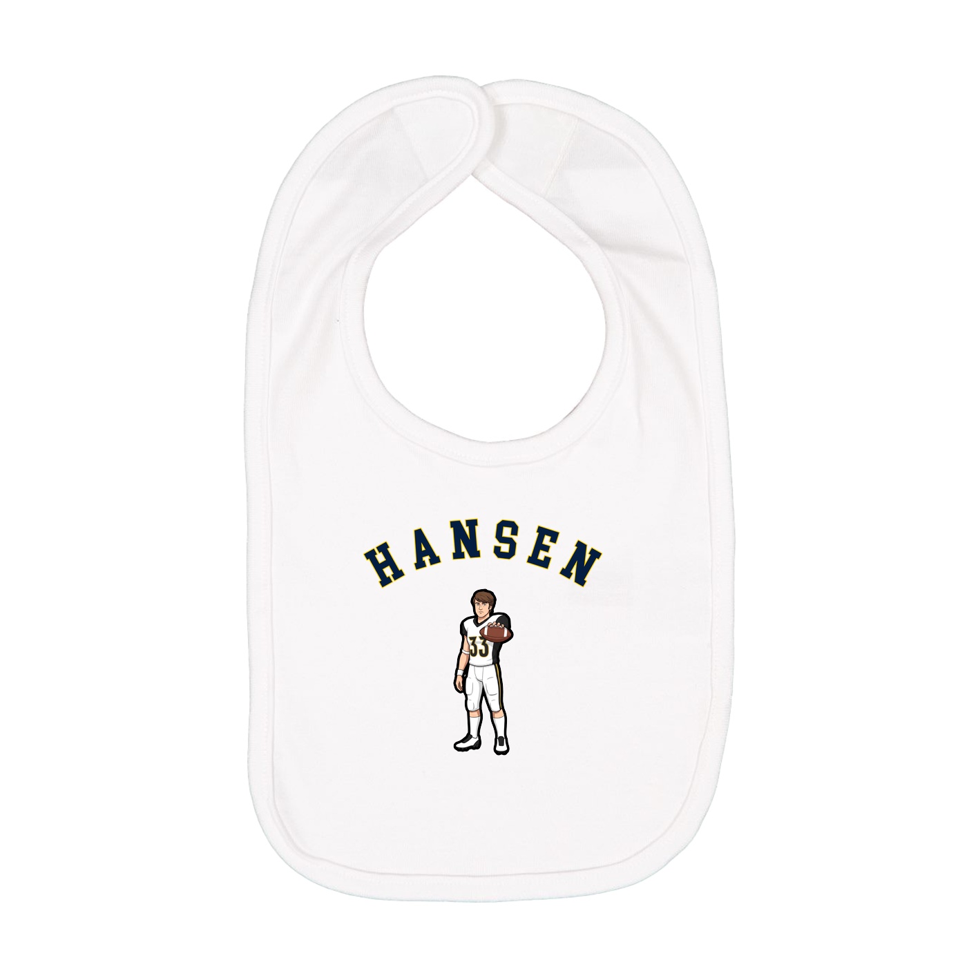 Infant Bib — Shirsey Arch in White