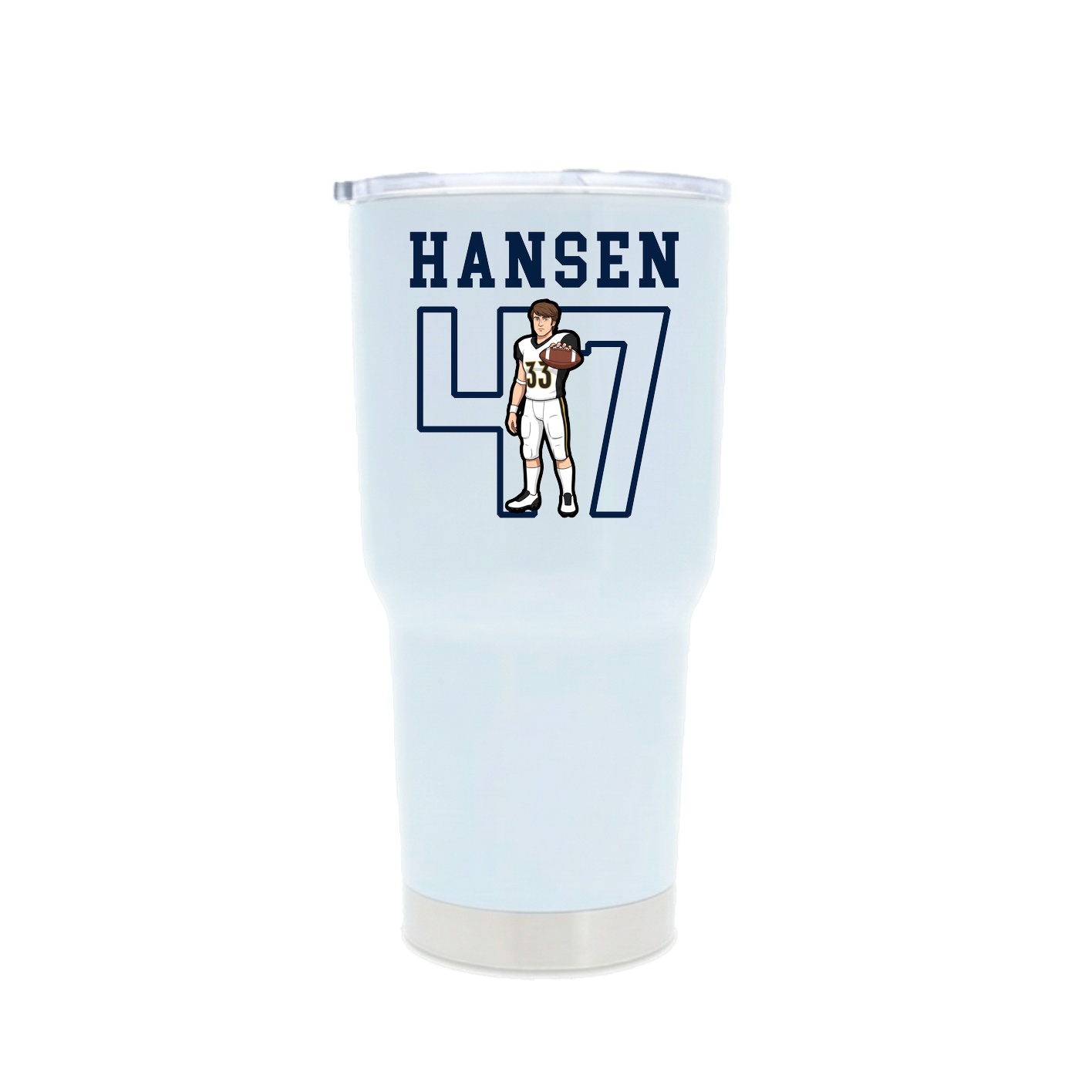 30oz Stainless Steel Tumbler — Shirsey in White
