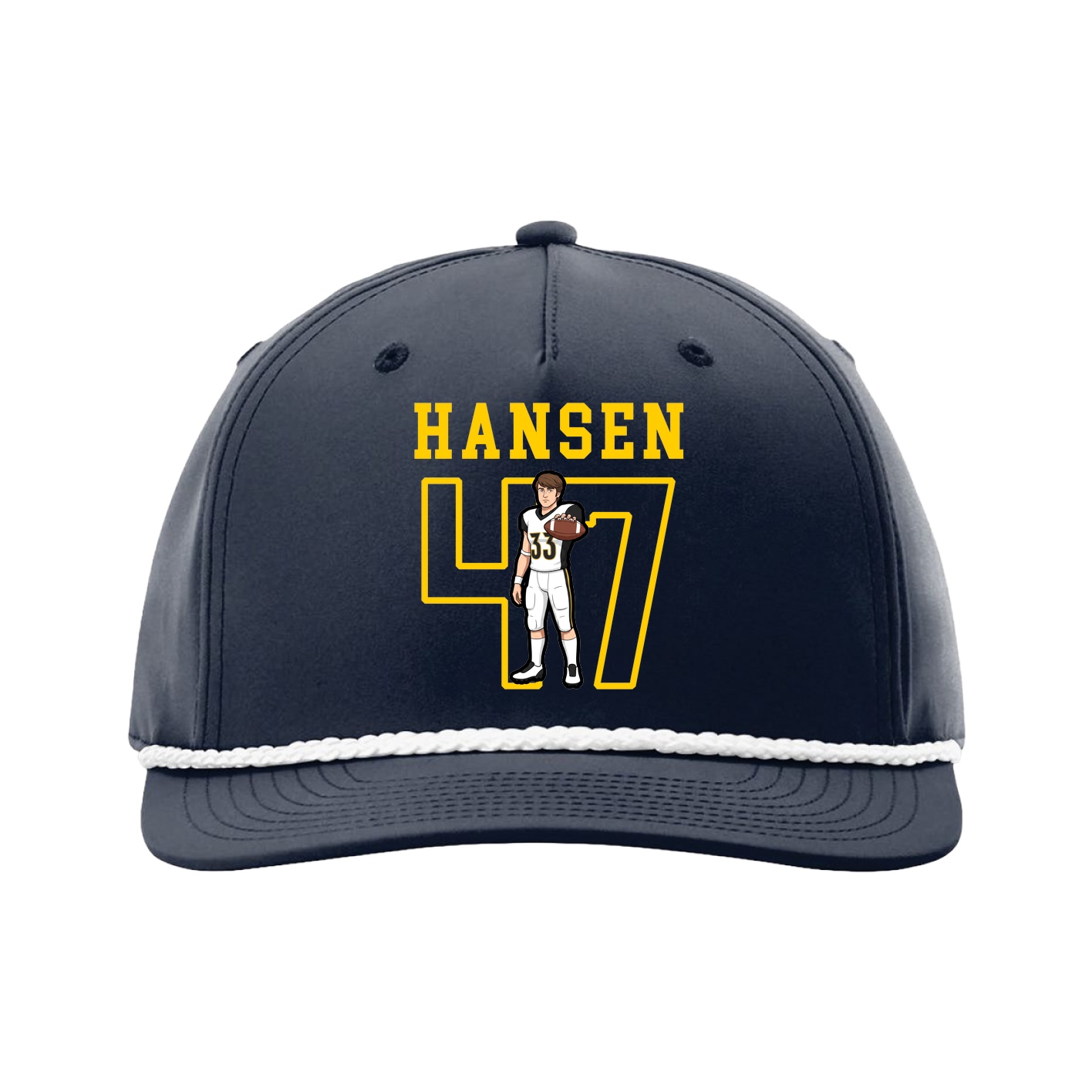 Five-Panel Classic Rope Cap — Shirsey in Navy