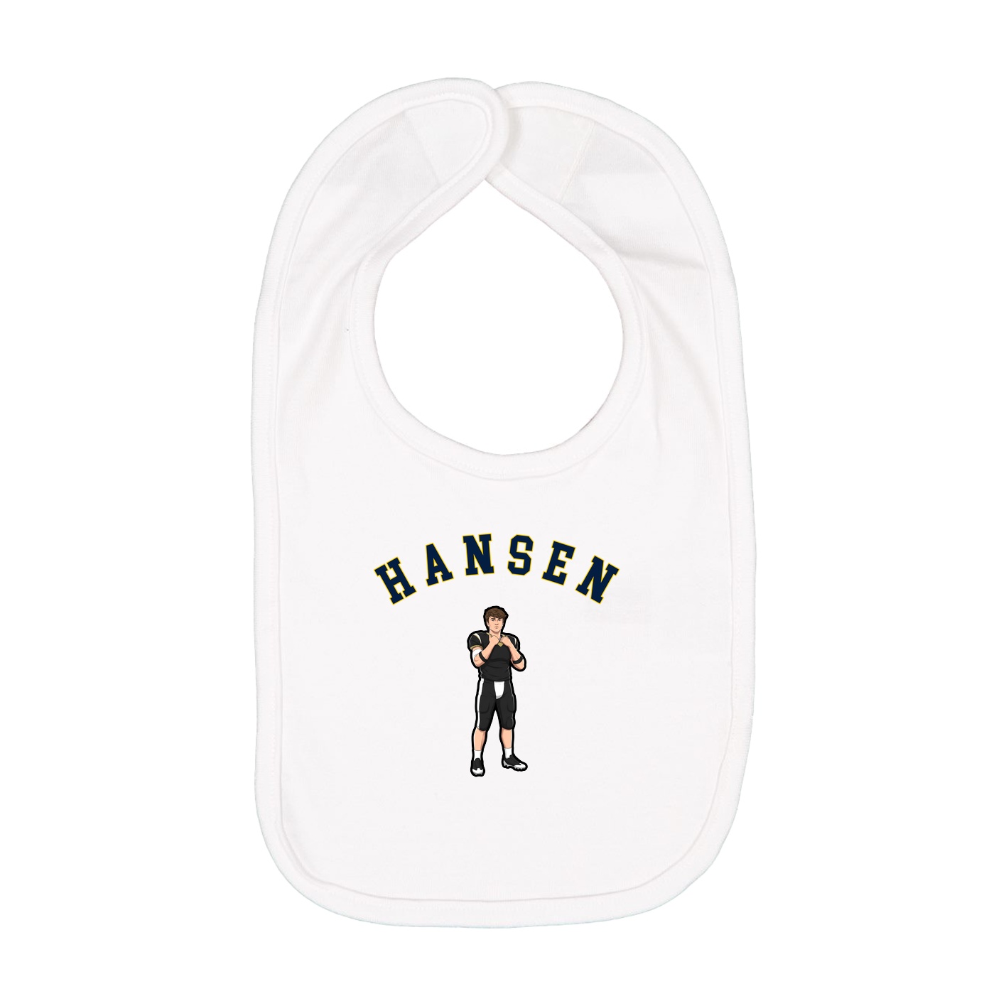 Infant Bib — Shirsey Arch in White
