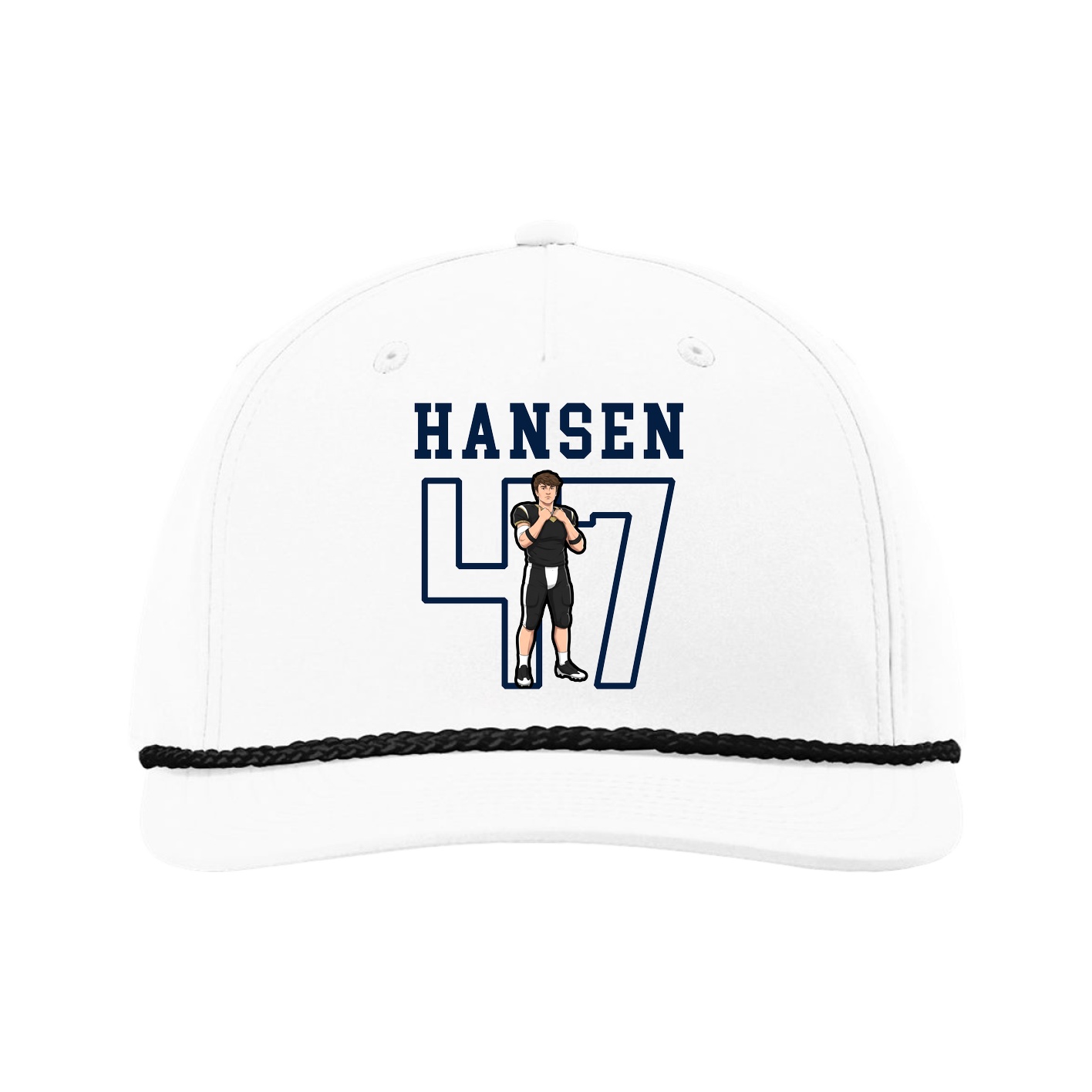 Five-Panel Classic Rope Cap — Shirsey in White