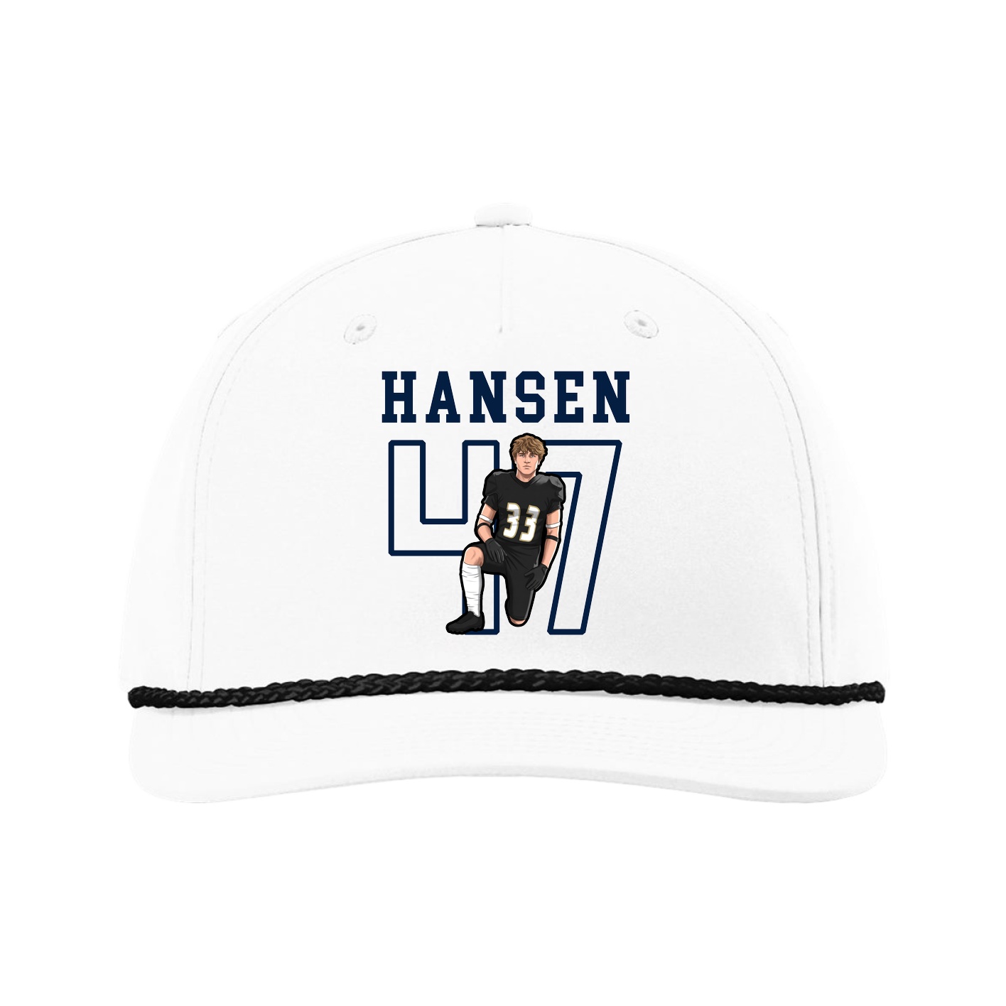 Five-Panel Classic Rope Cap — Shirsey in White