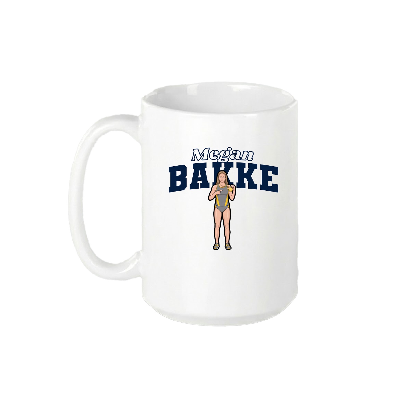 15oz Coffee Mug — Name Arch in White