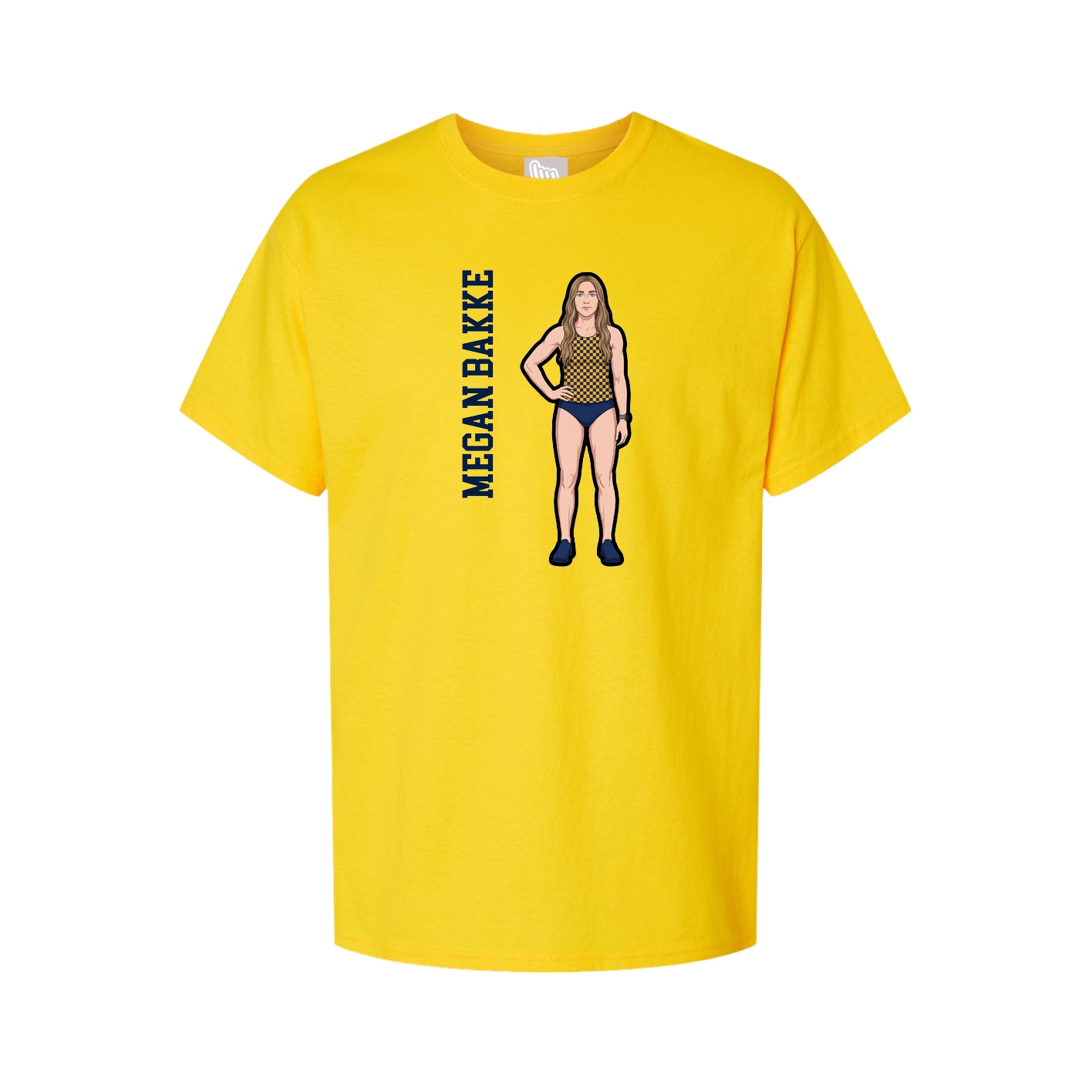 Youth Tee — Name Vertical in Gold
