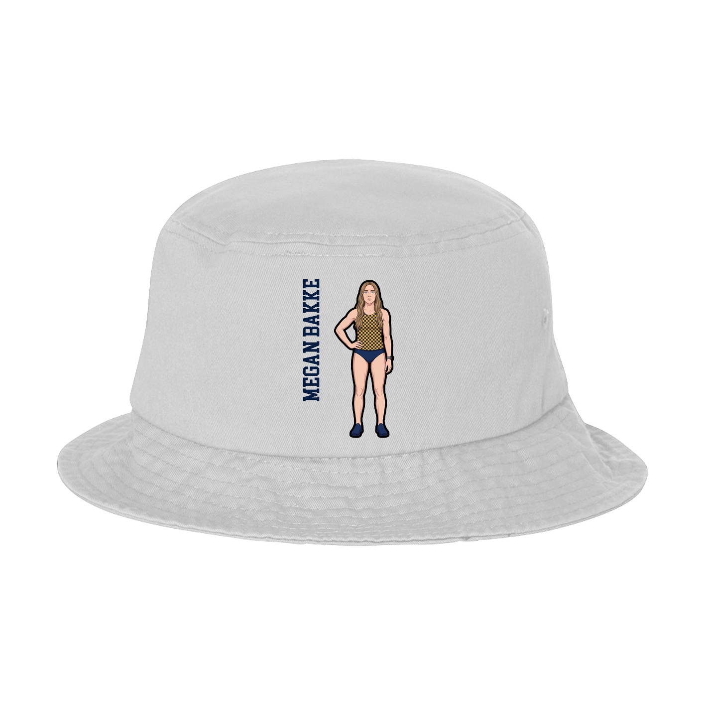 Bucket Cap — Name Vertical in White