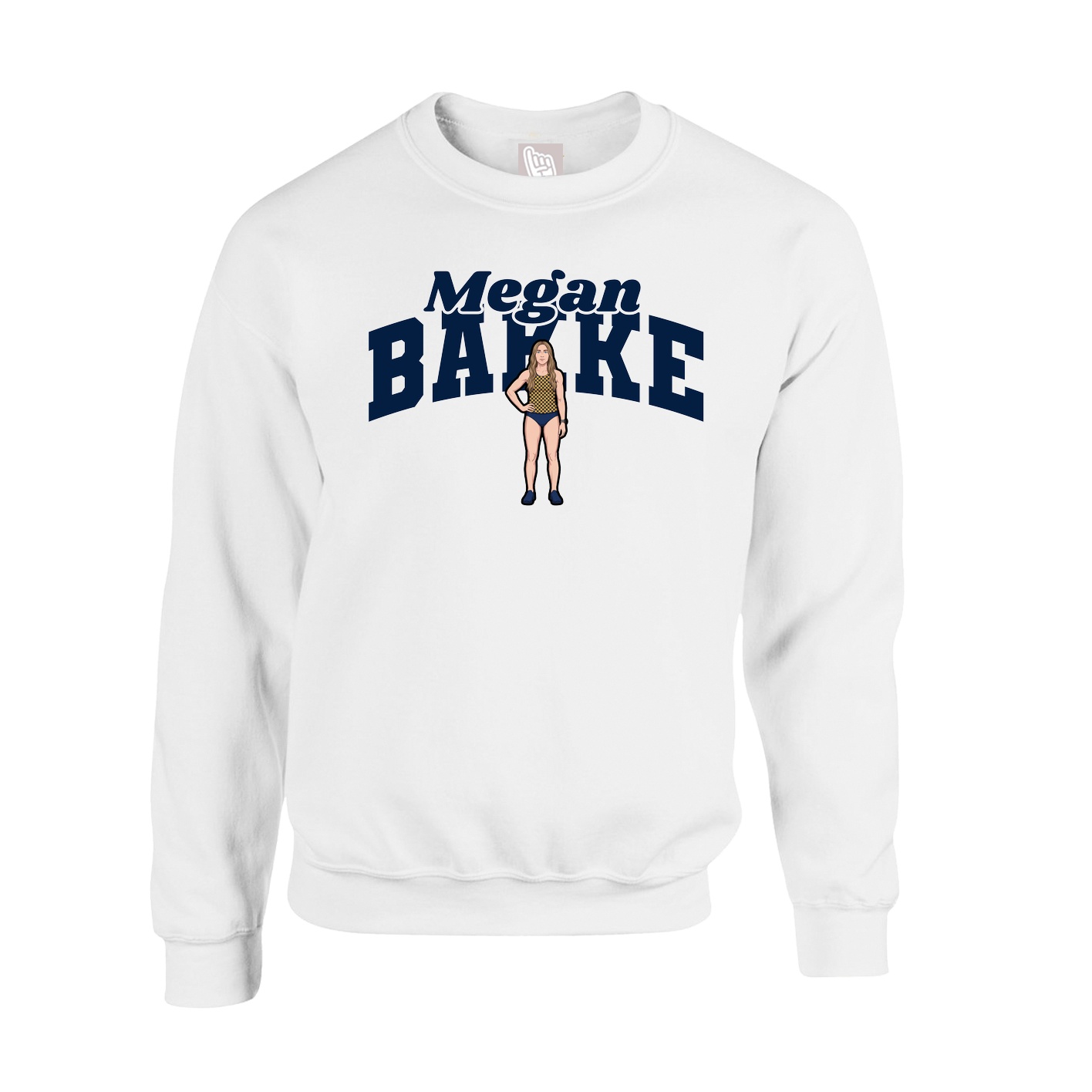 Fleece Crew — Signature Arch in White