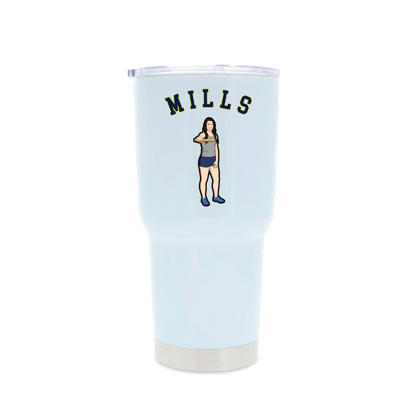 30oz Stainless Steel Tumbler — Shirsey Arch in White