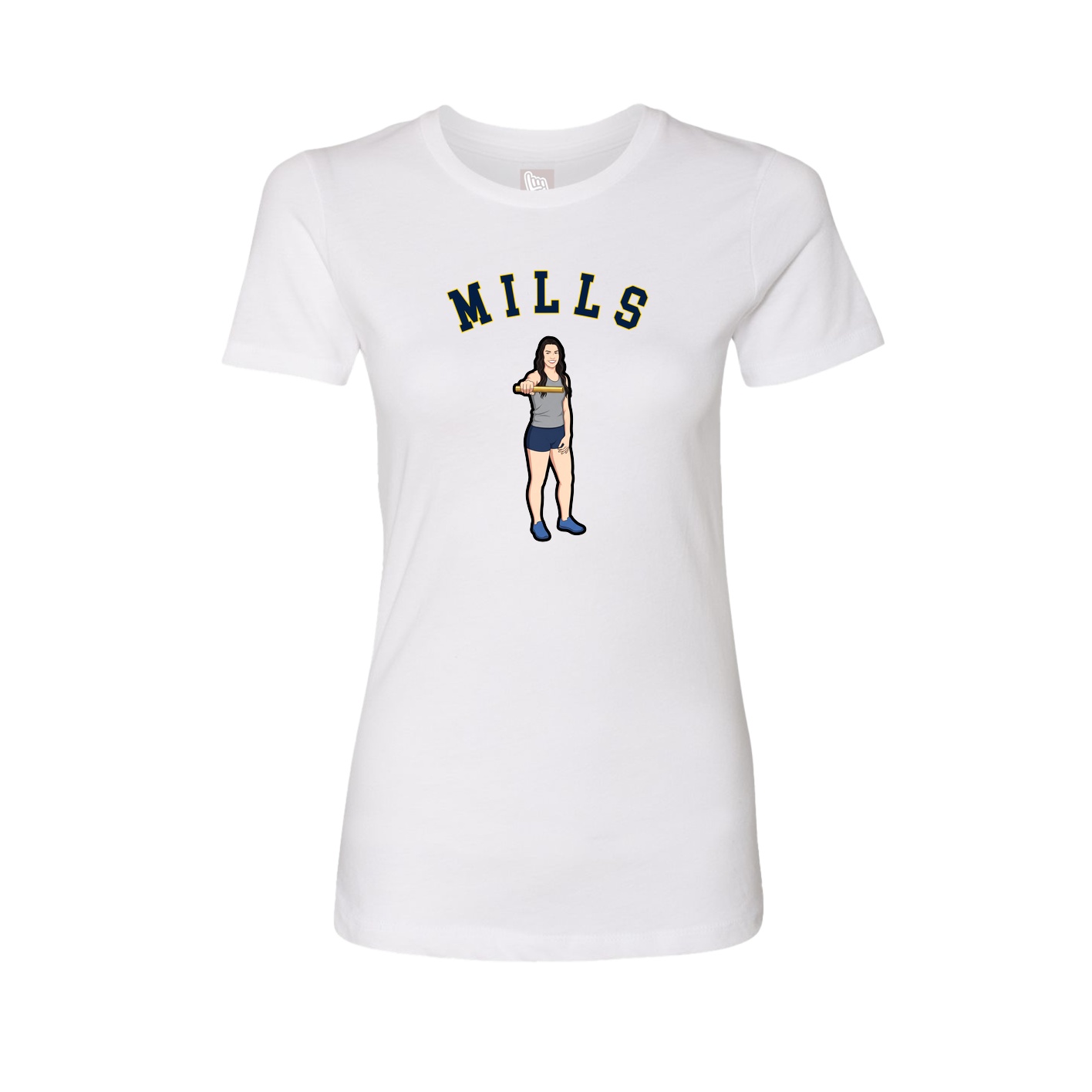 Fitted Women's Tee — Shirsey Arch in White