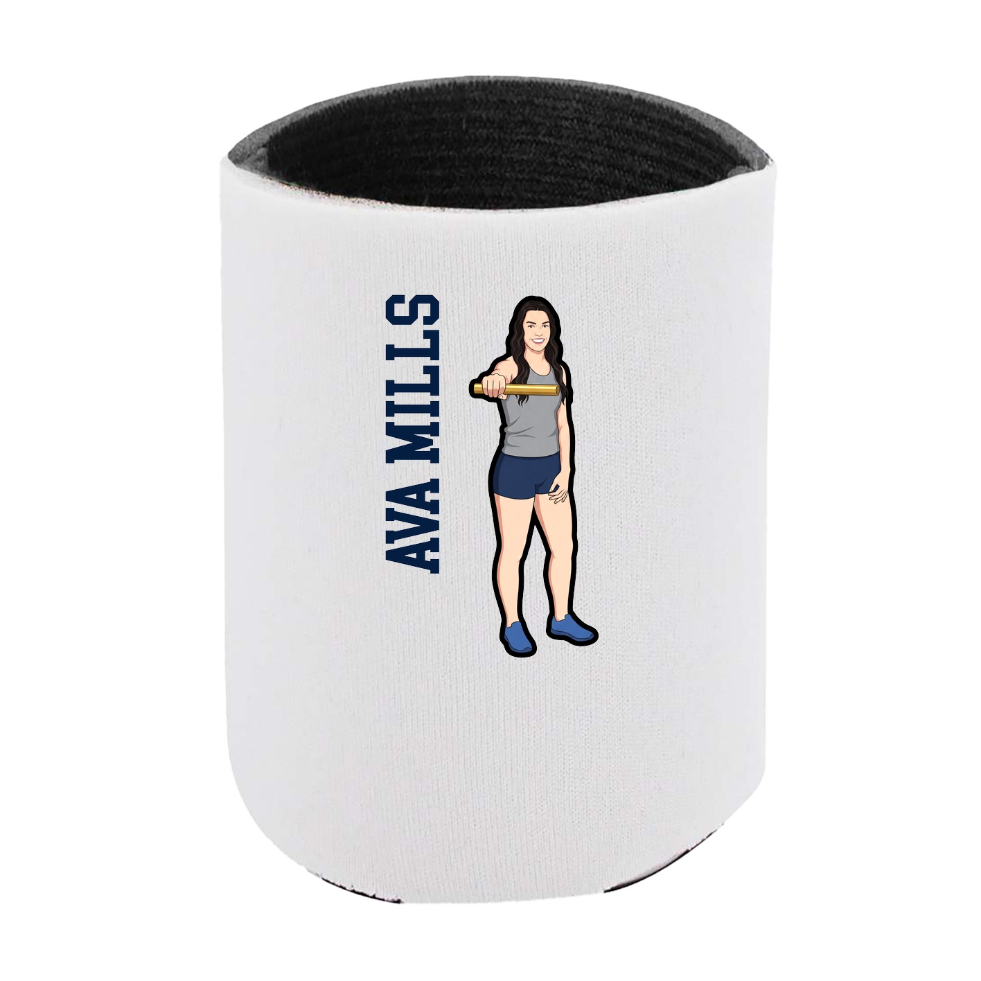 Can Holder — Name Vertical in White
