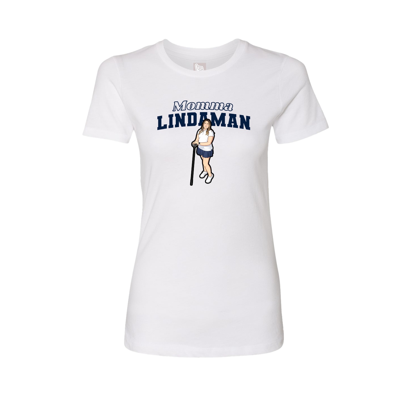 Womens Tee — Mothers Day Block in White