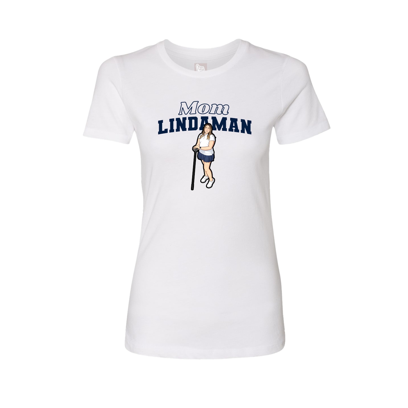Womens Tee — Mothers Day Block in White