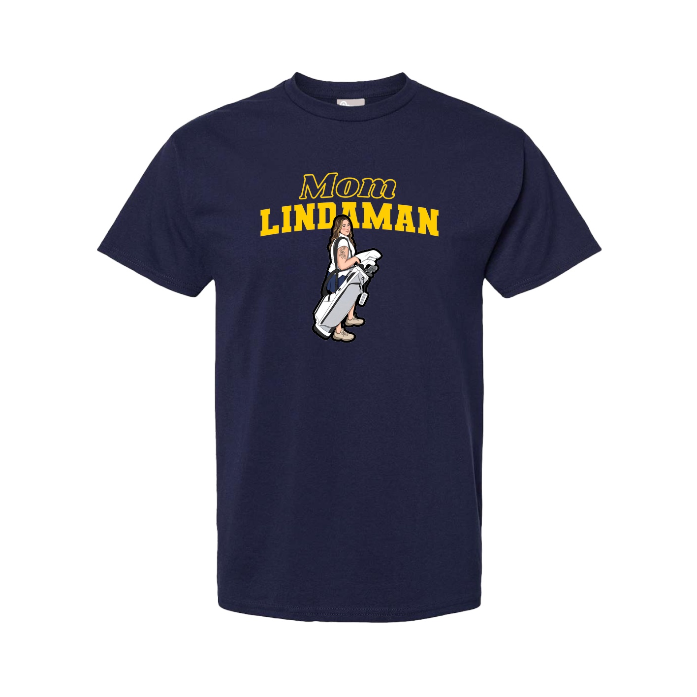 Youth Tee — Mothers Day Block in Navy