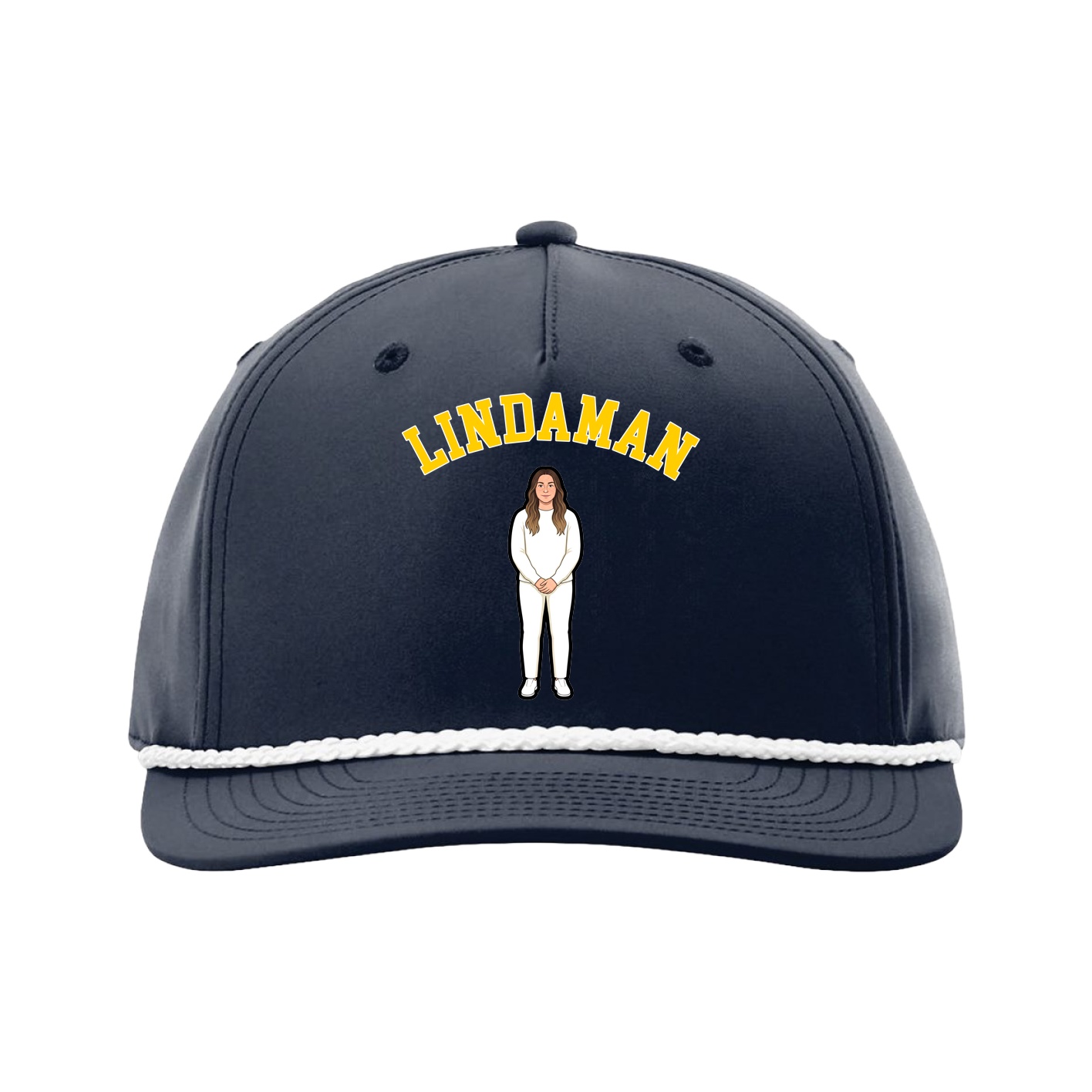 Five-Panel Classic Rope Cap — Shirsey Arch in Navy