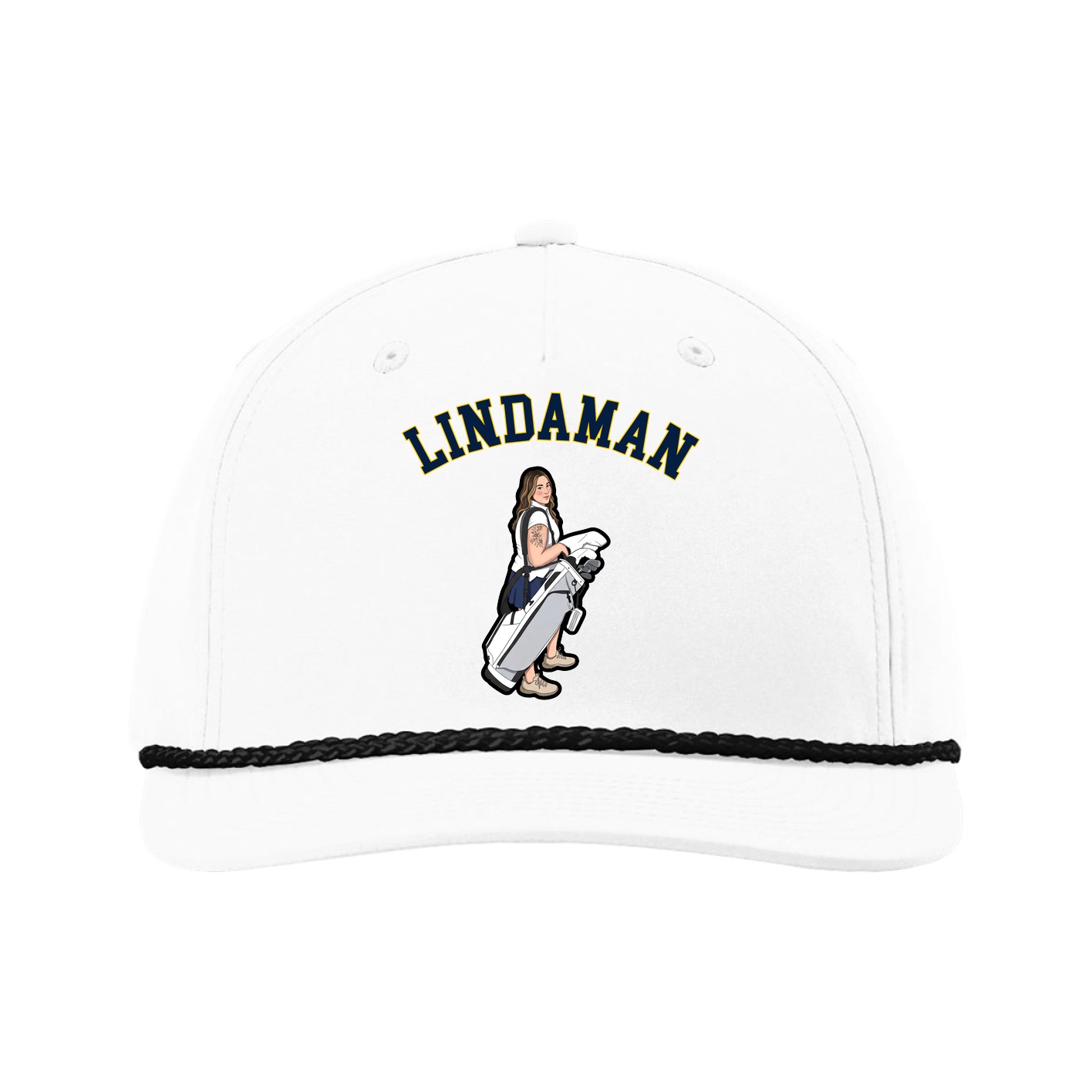 Five-Panel Classic Rope Cap — Shirsey Arch in White