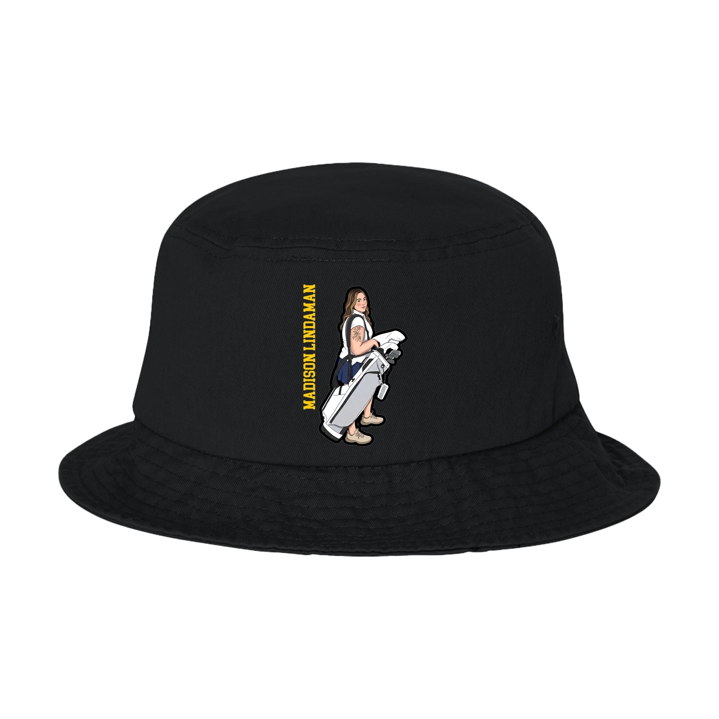 Bucket Cap — Name Vertical in Black