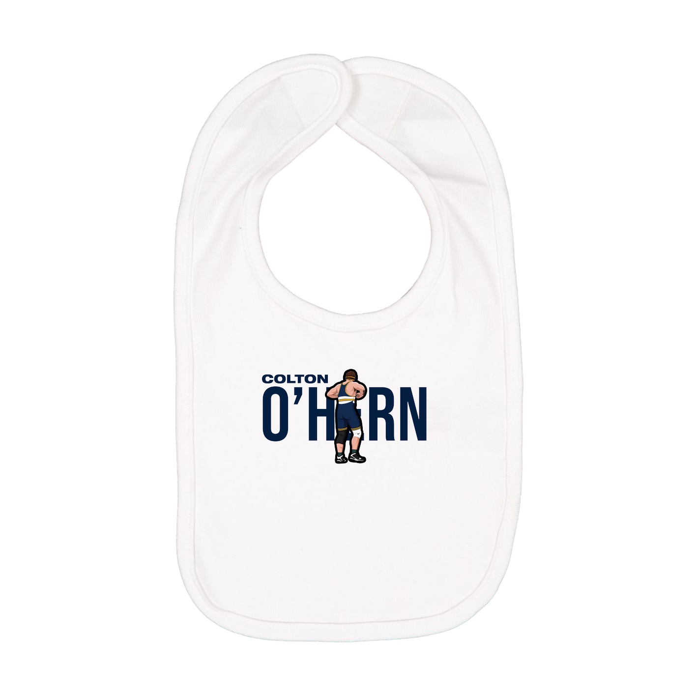 Infant Bib — Player Name in White