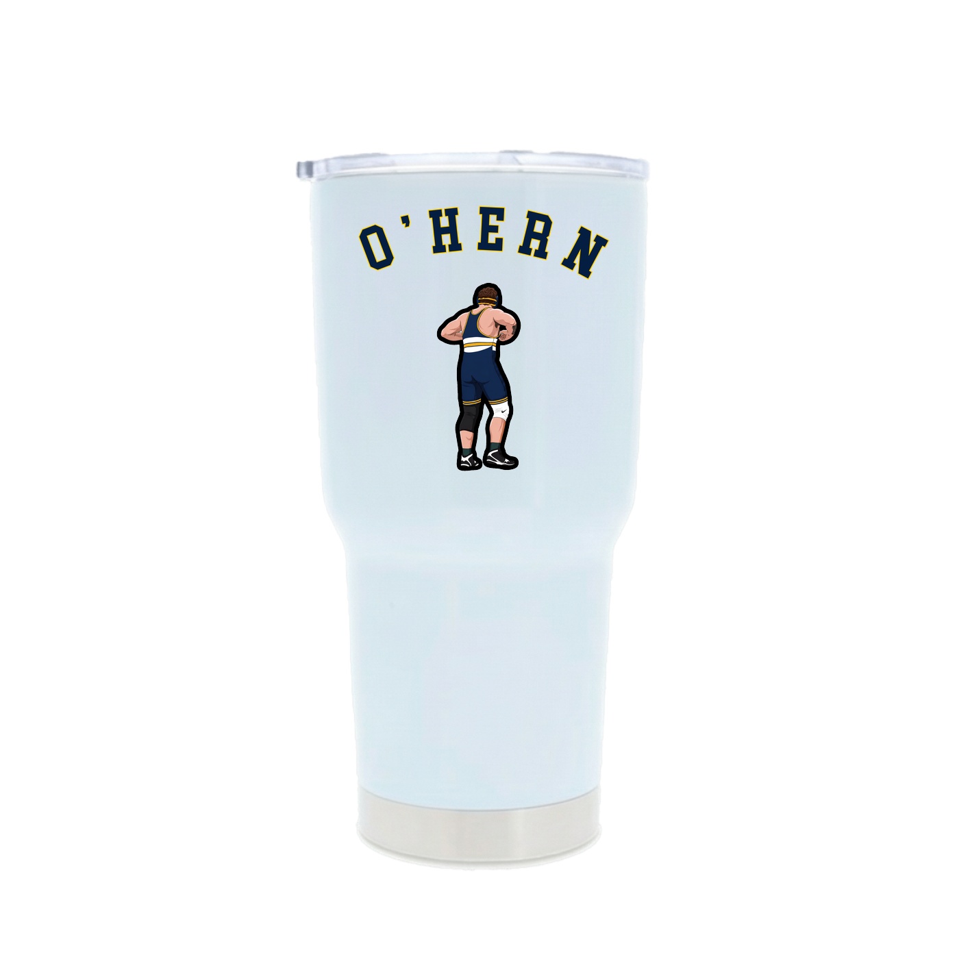 30oz Stainless Steel Tumbler — Shirsey Arch in White