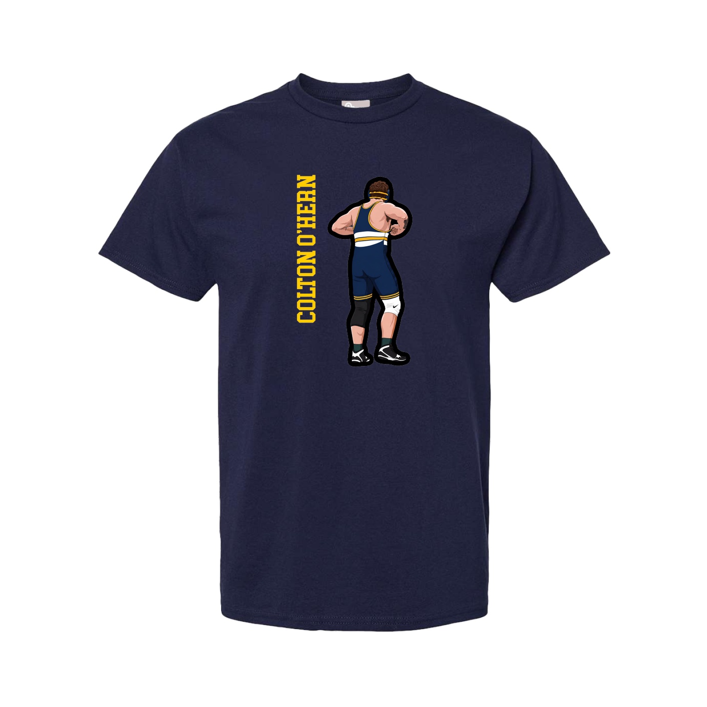Youth Tee — Name Vertical in Navy