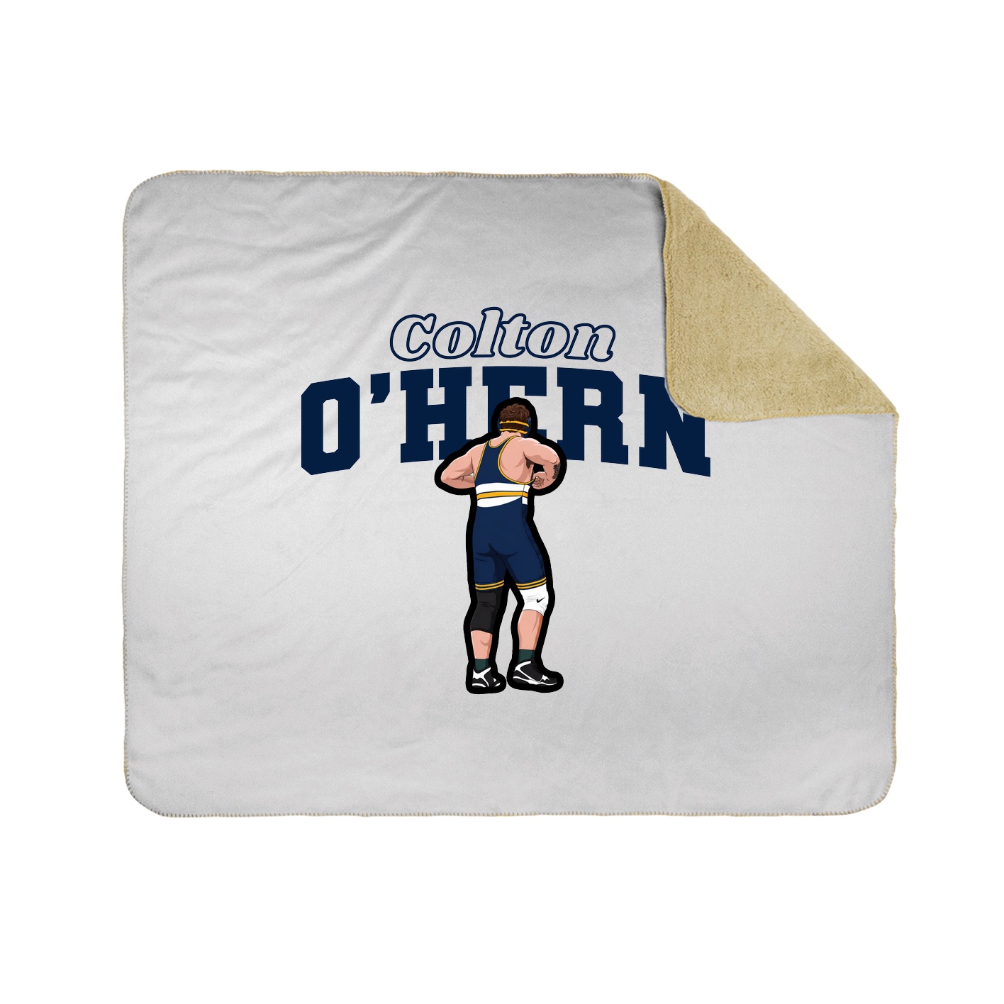 Throw Blanket — Name Arch in White