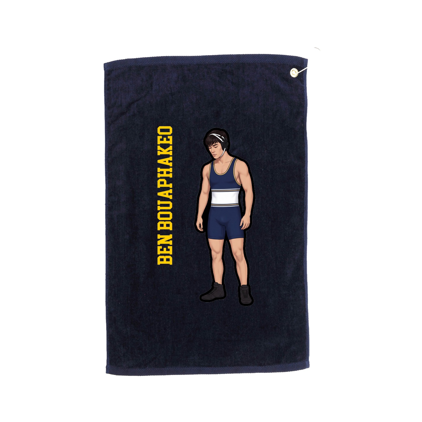 Golf Towel — Name Vertical in Navy