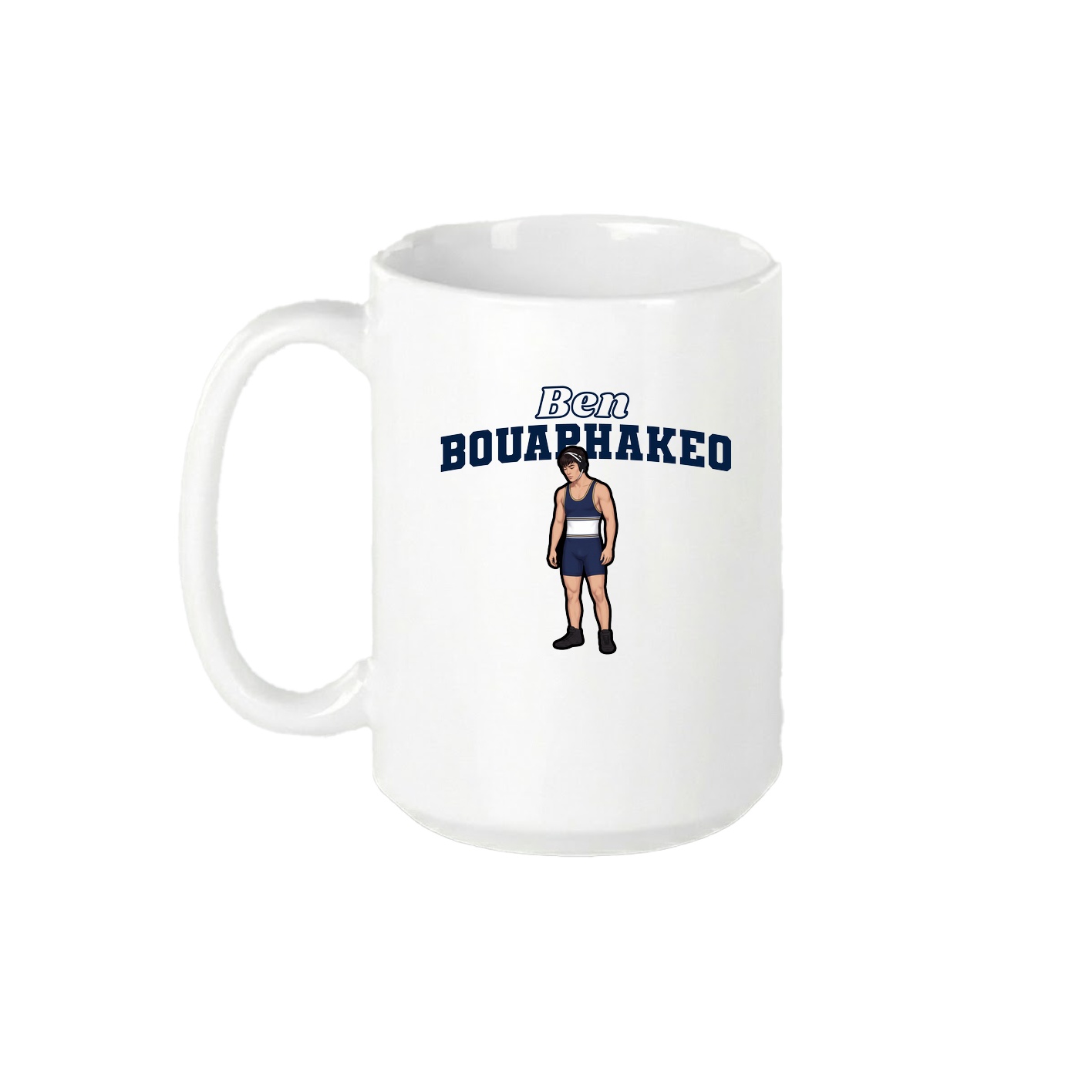 15oz Coffee Mug — Name Arch in White