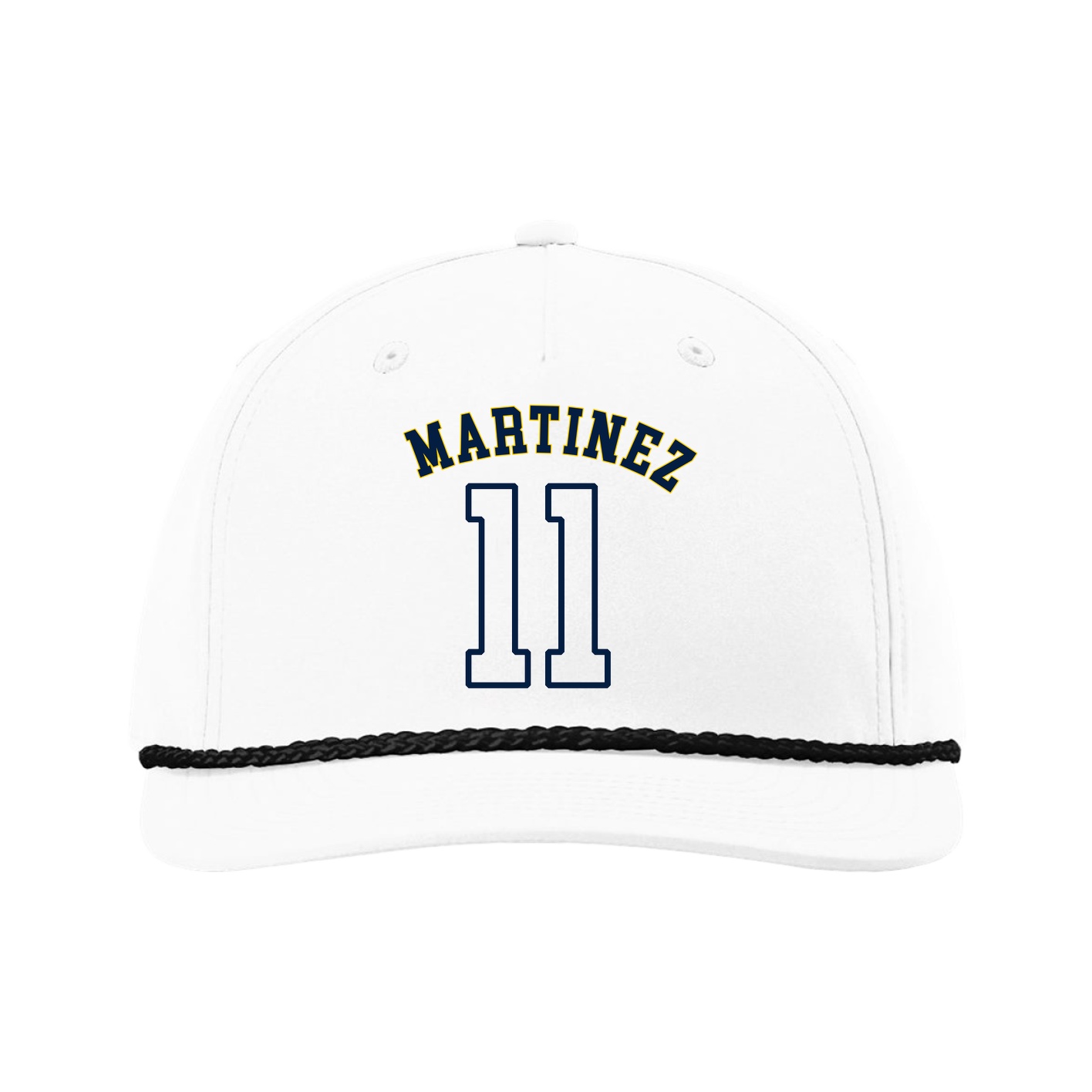Five-Panel Classic Rope Cap — Shirsey Arch in White