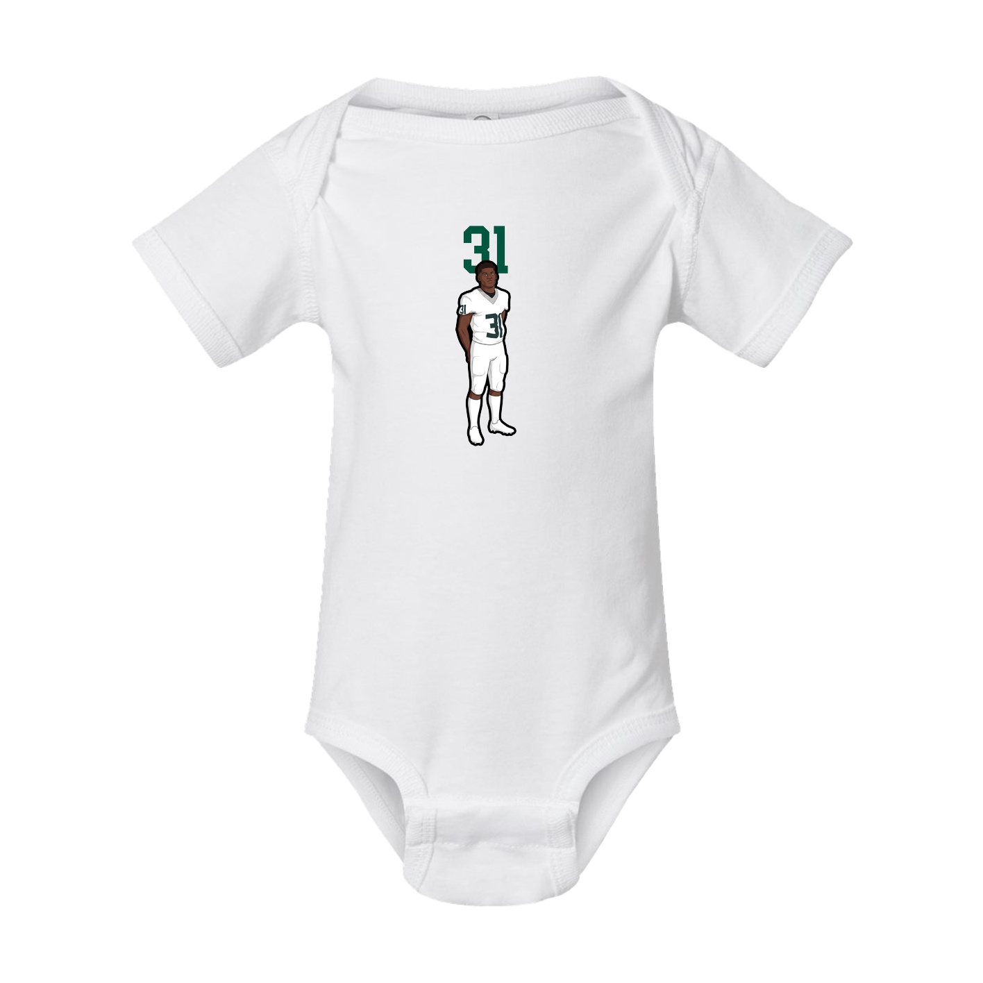 Baby Onesie — Number Top in White