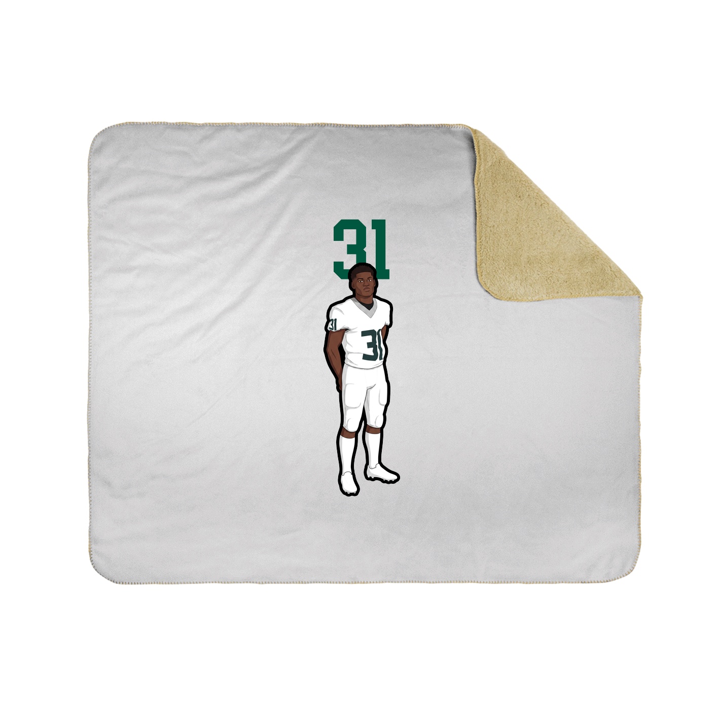Throw Blanket — Number Top in White
