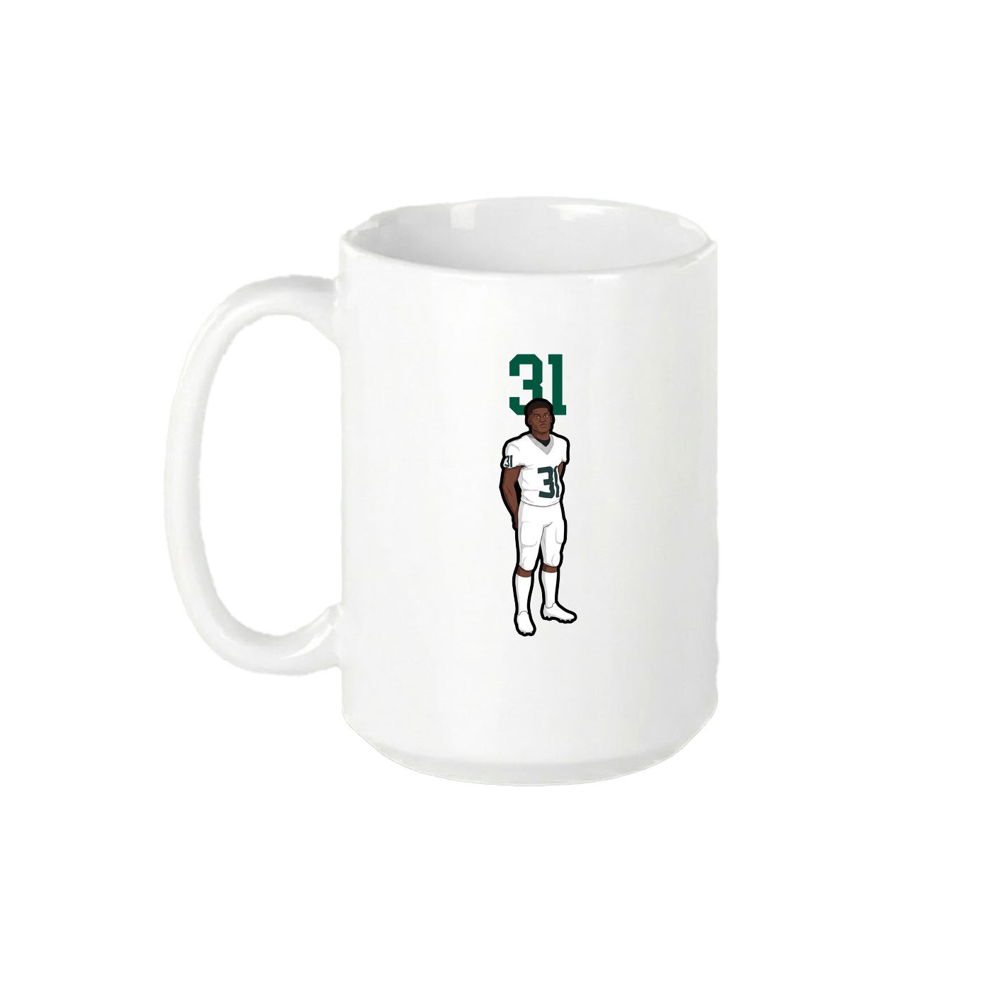 15oz Coffee Mug — Number Top in White