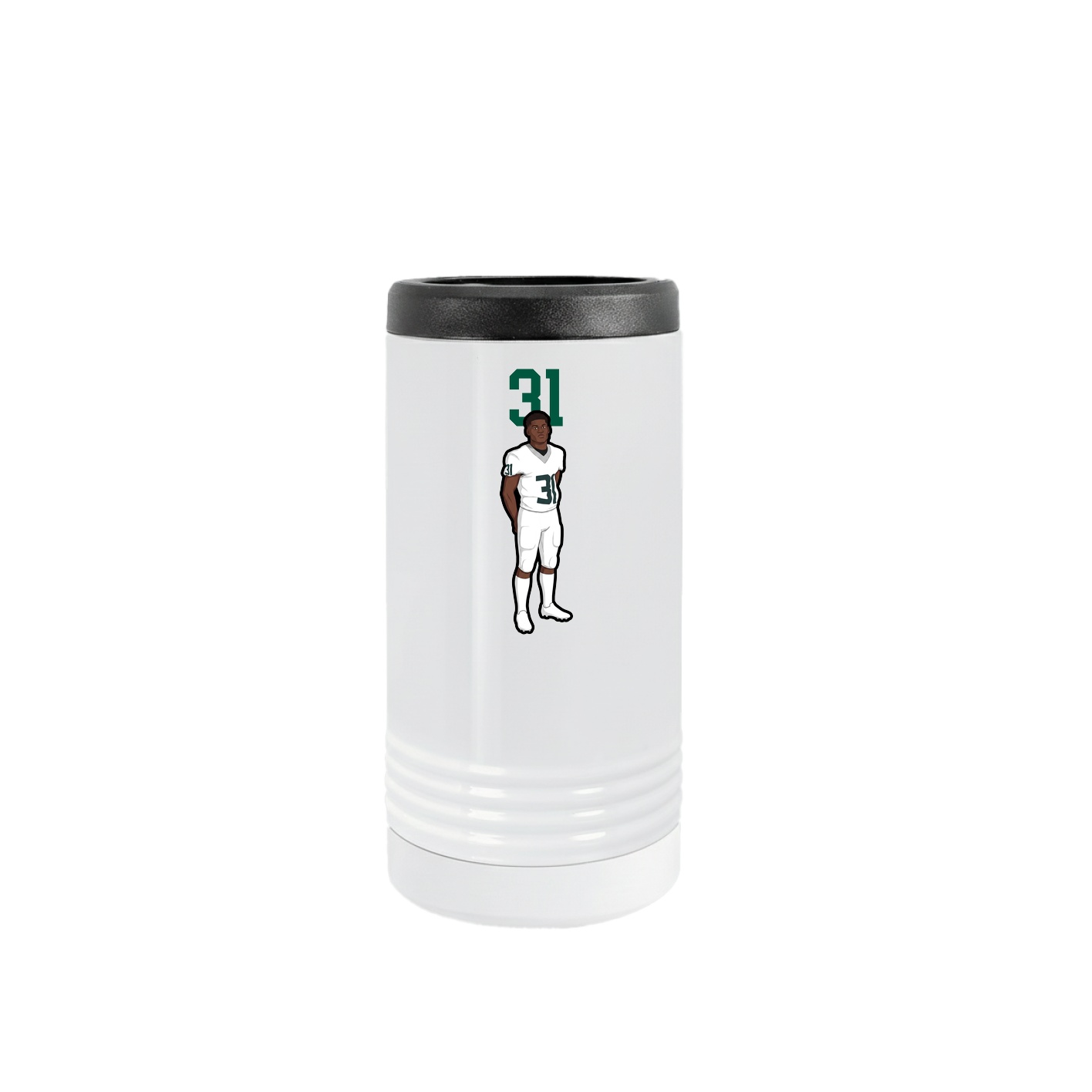 Slim Beverage Holder — Number Top in White