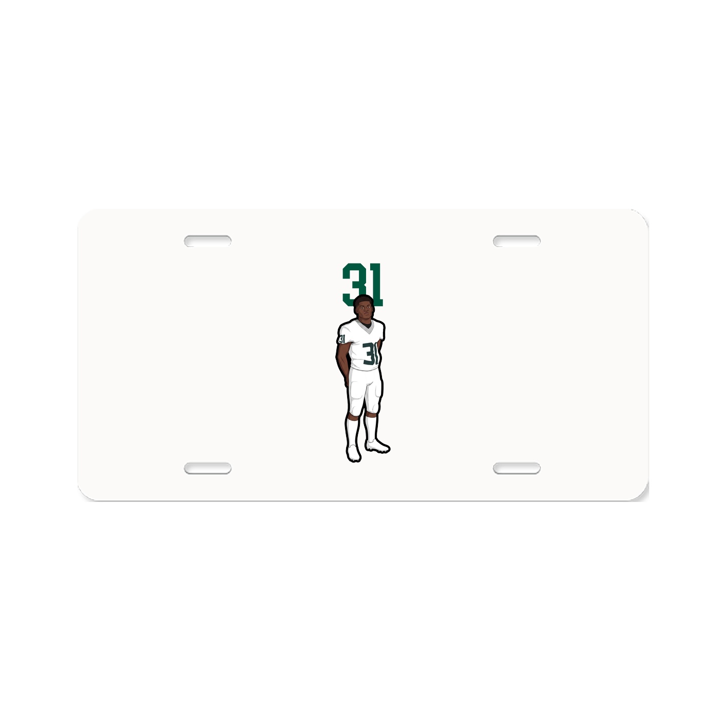 License Plate — Number Top in Classic