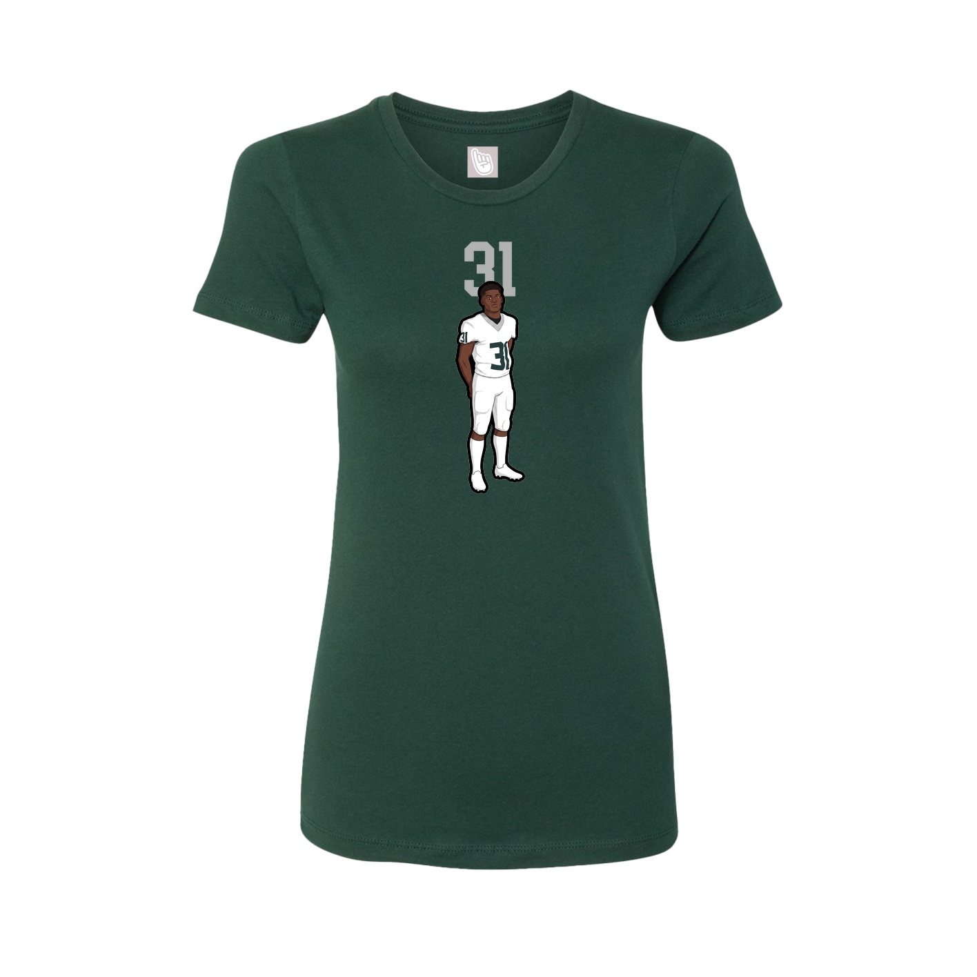 Womens Tee — Number Top in Green