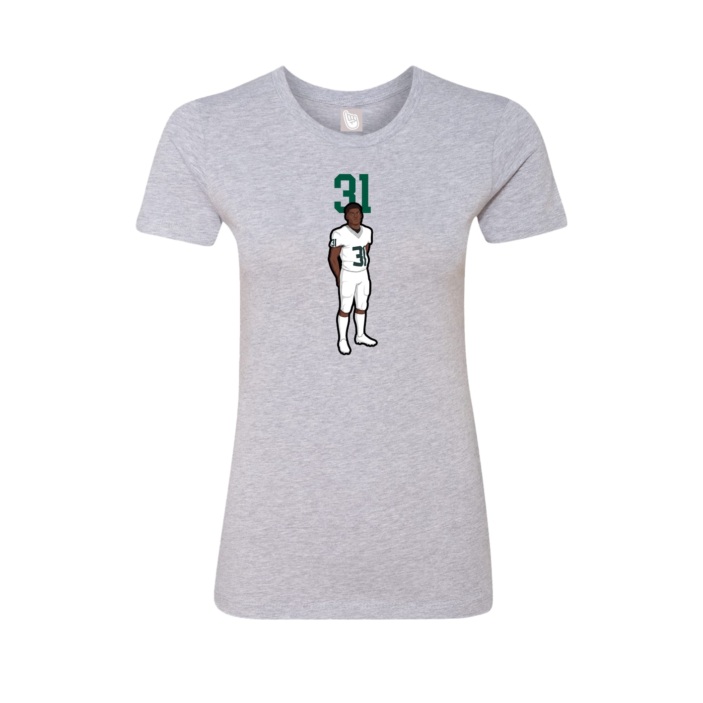 Womens Tee — Number Top in Grey