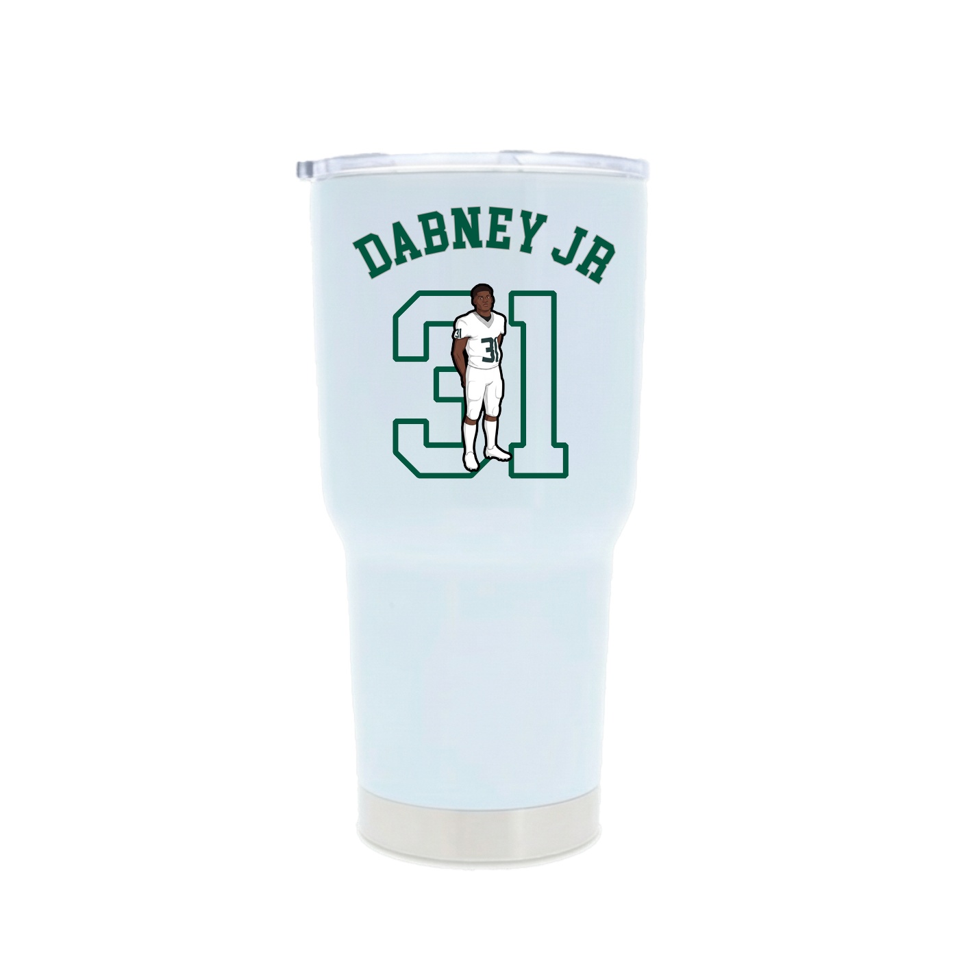 30oz Stainless Steel Tumbler — Shirsey Arch in White